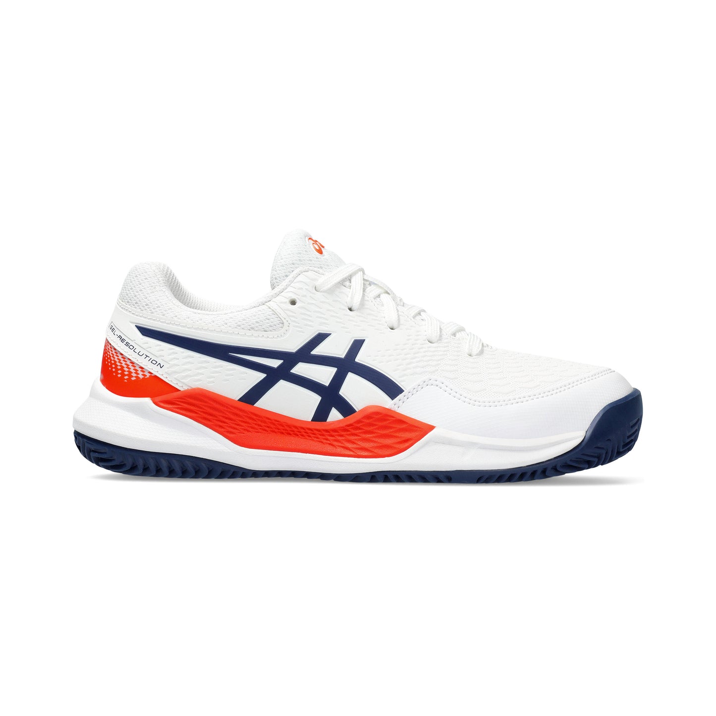 ASICS Gel-Resolution 9 GS Gravelschoen Kinderen - wit, donkerblauw