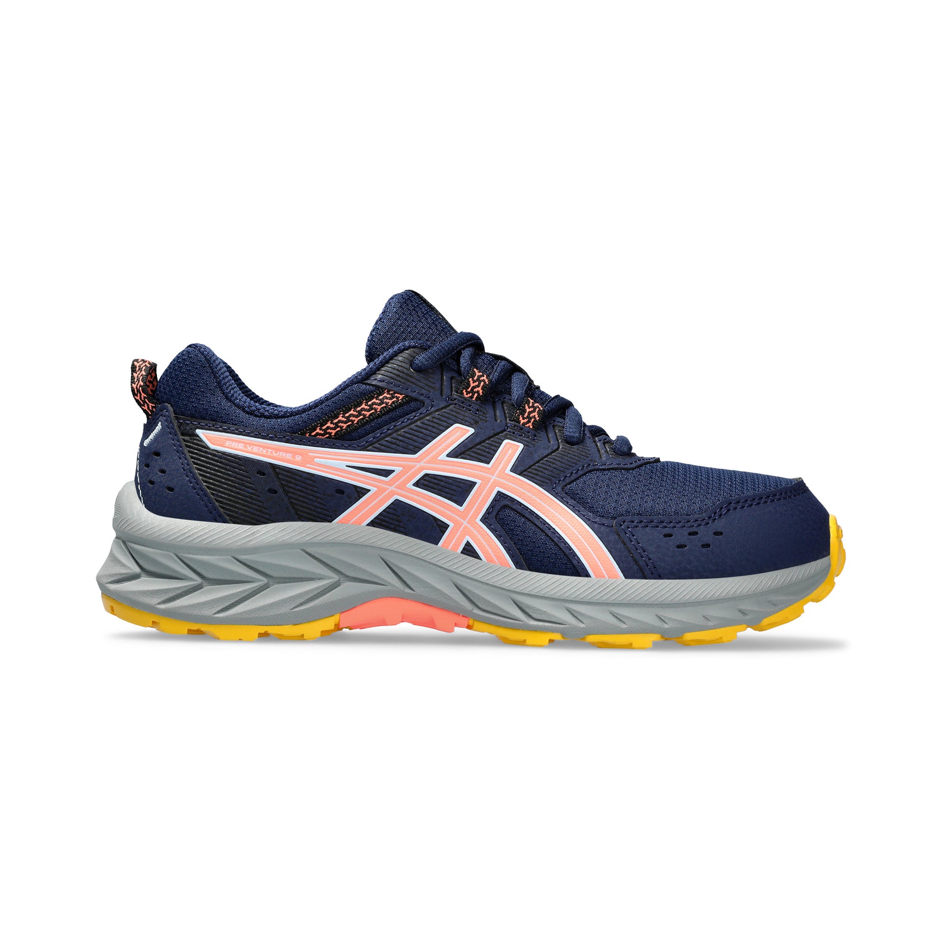 ASICS Pre-Venture 9 GS Trailschoen Kinderen - donkerblauw, koraal