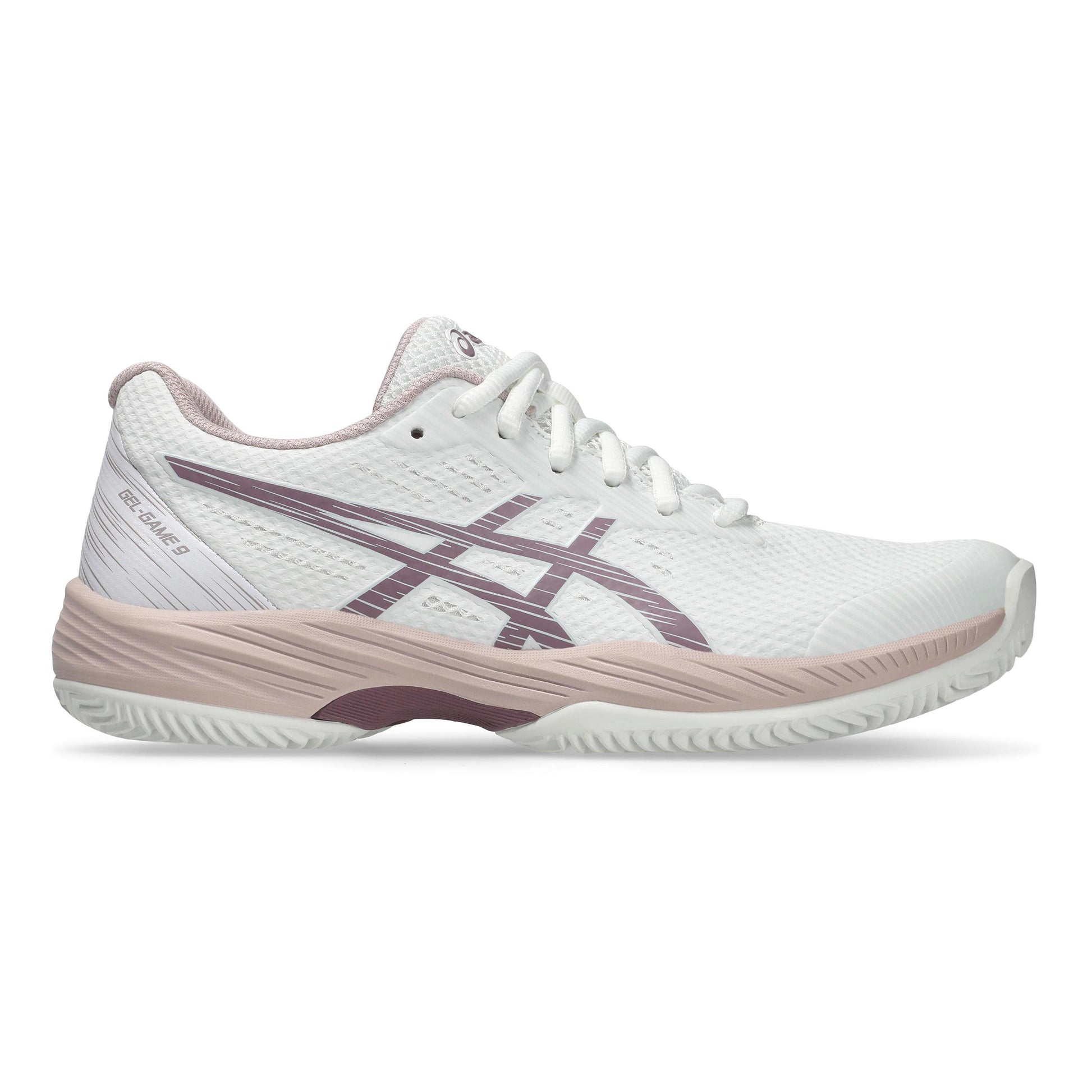 ASICS Gel-Game 9 Gravelschoen Dames - wit, beige