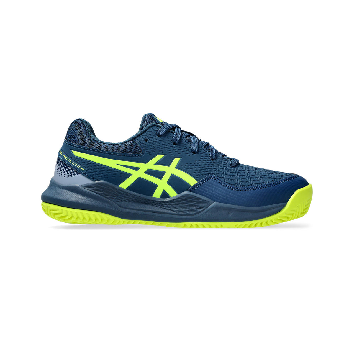 ASICS Gel-Resolution 9 GS Gravelschoen Kinderen - donkerblauw, neongeel