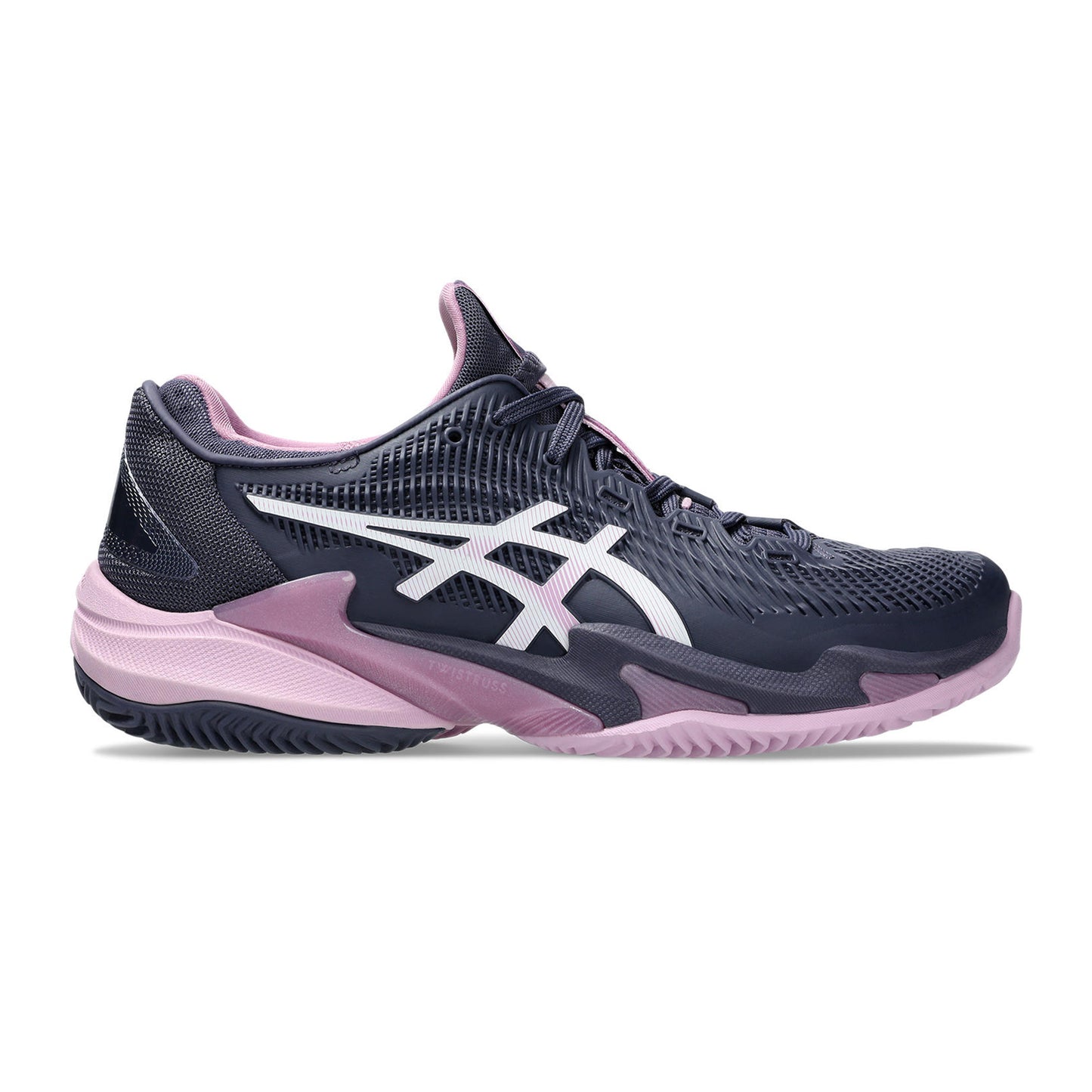 ASICS Court FF 3 Gravelschoen Dames - donkerblauw, roze