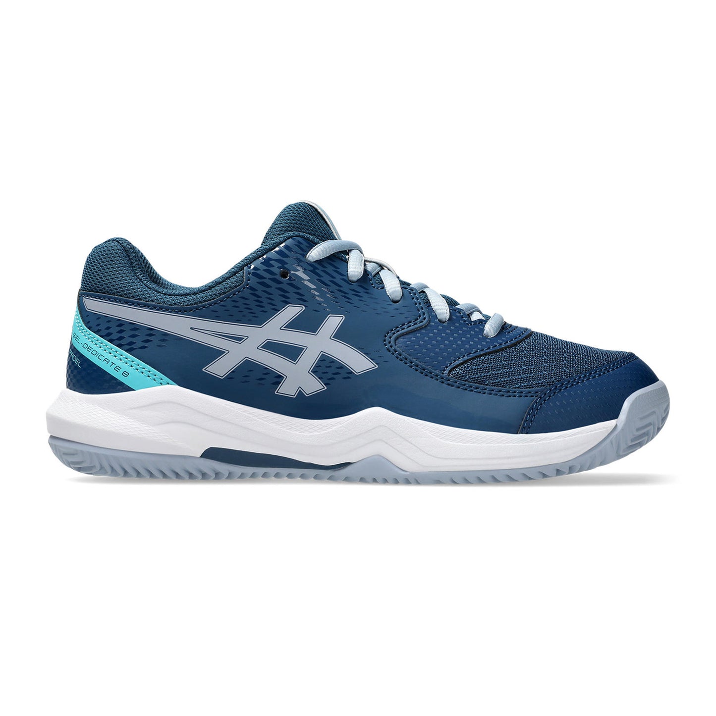 ASICS GEL-DEDICATE 8 PADEL GS Padel schoen Kinderen-petrolblauw, blauw-grijs