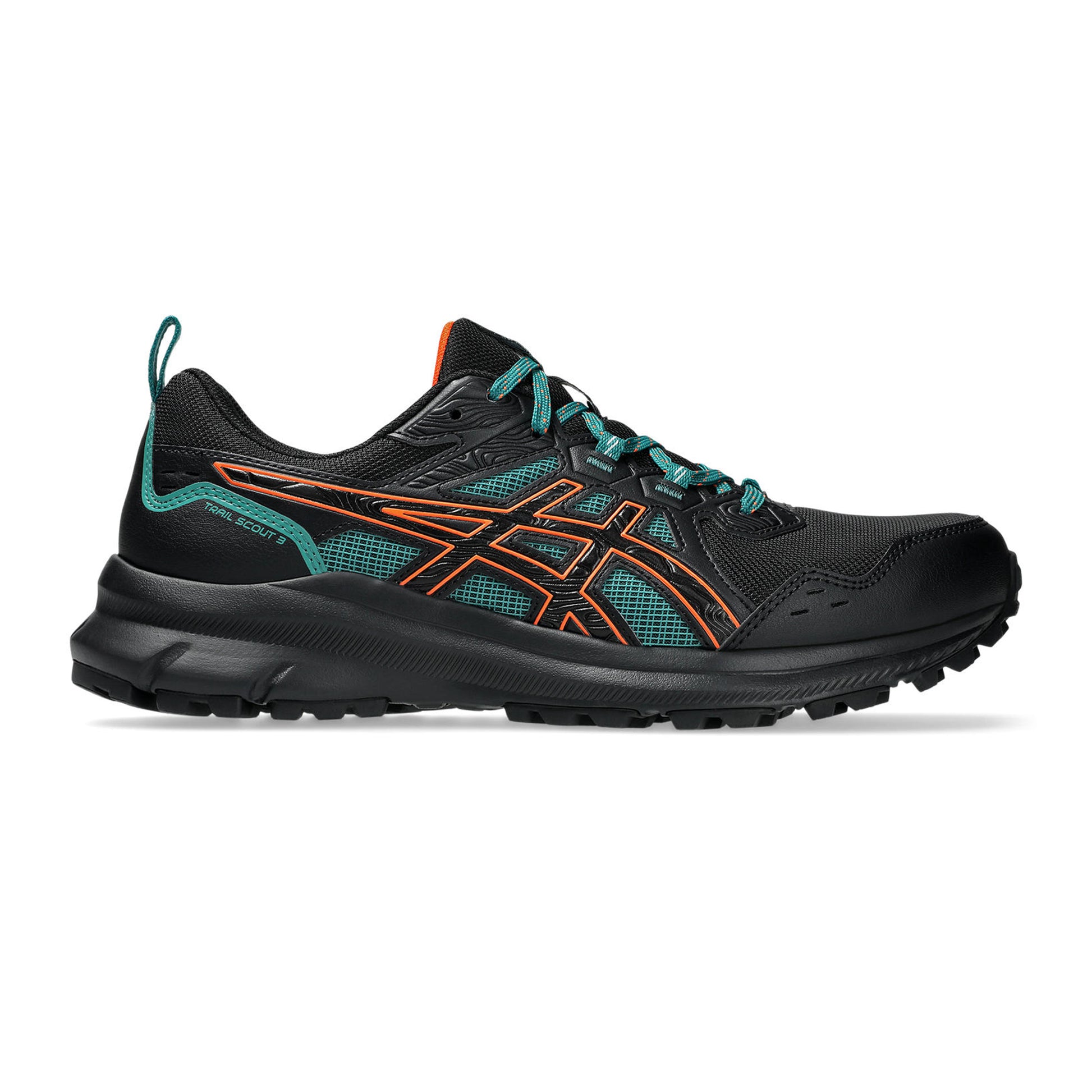 ASICS Trail Scout 3 Trailschoen Heren-Zwart,Oranje