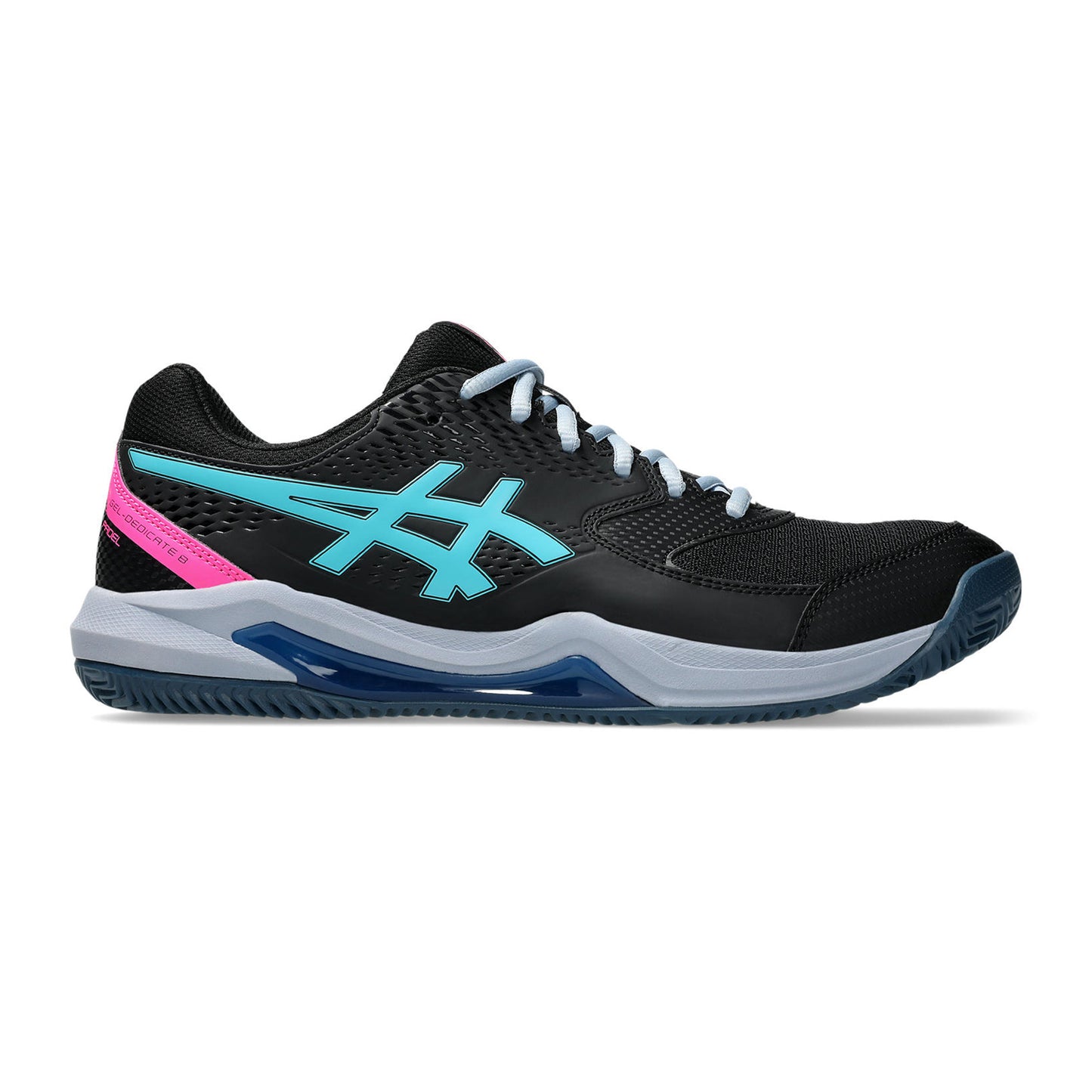 ASICS Gel-Dedicate Padel Schoen Heren-Zwart,Lichtblauw