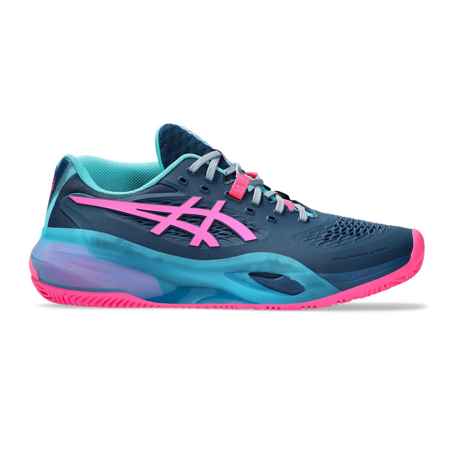 ASICS Gel-Resolution X Padel schoen Heren - petrolblauw, roze
