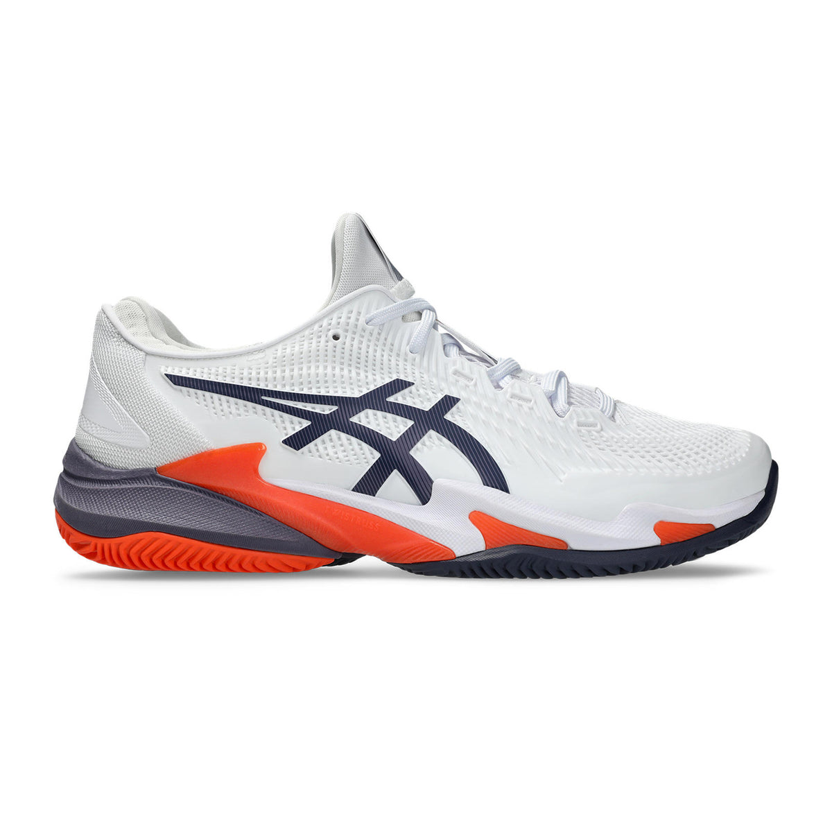 ASICS Court FF 3 Gravelschoen Heren - wit, donkerblauw