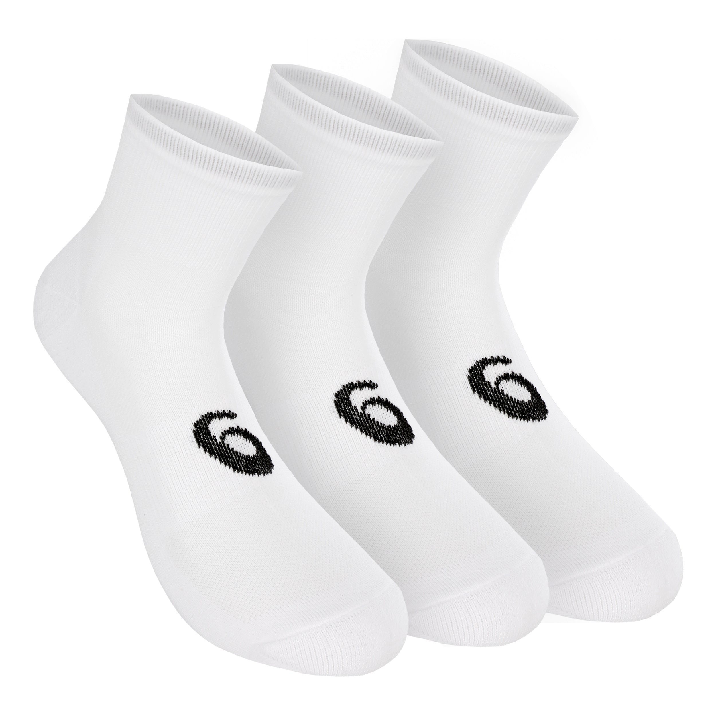 ASICS Quarter Sportsokken Verpakking 3 Stuks-Wit,Zwart
