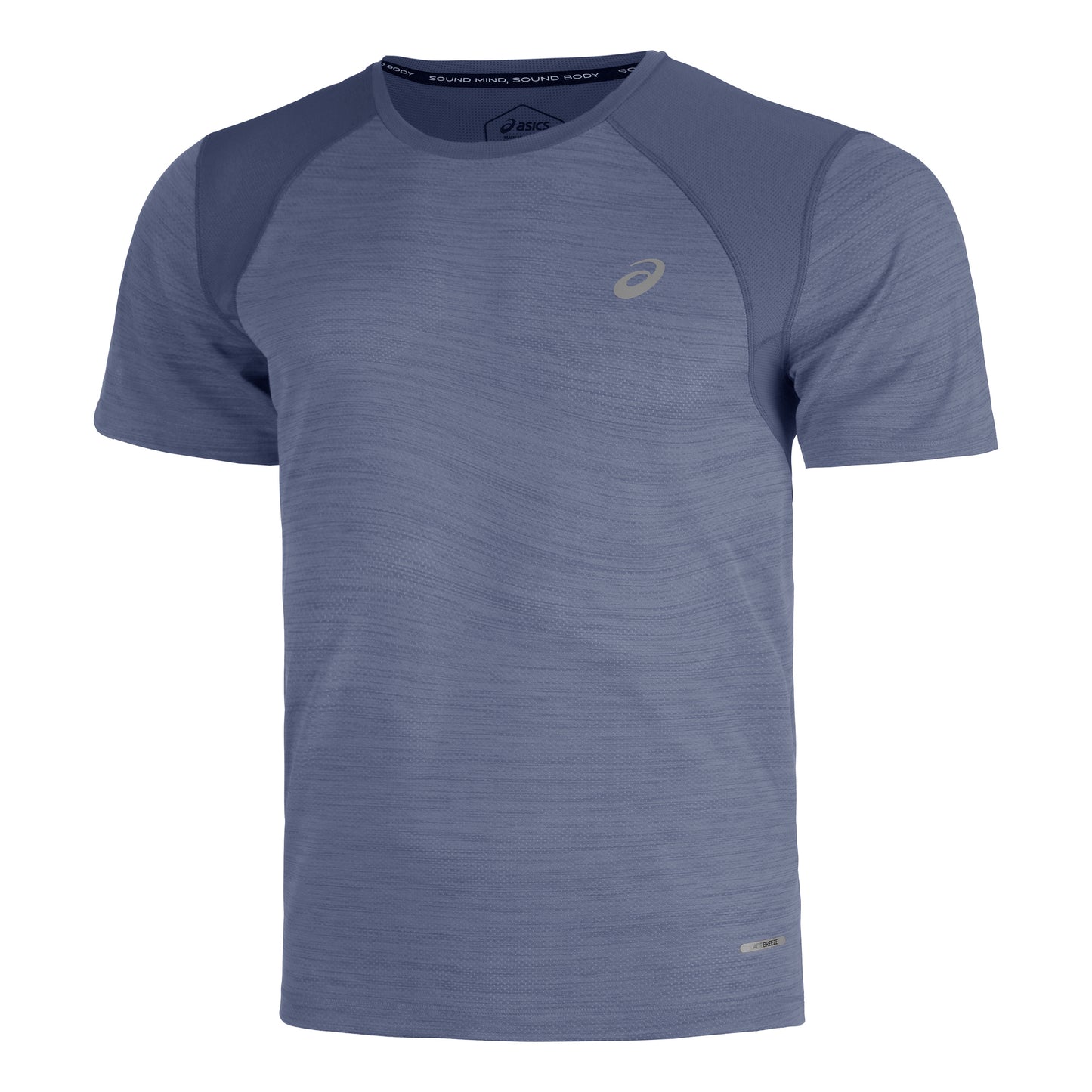 ASICS Road Hardloopshirt Heren - grijs, blauw