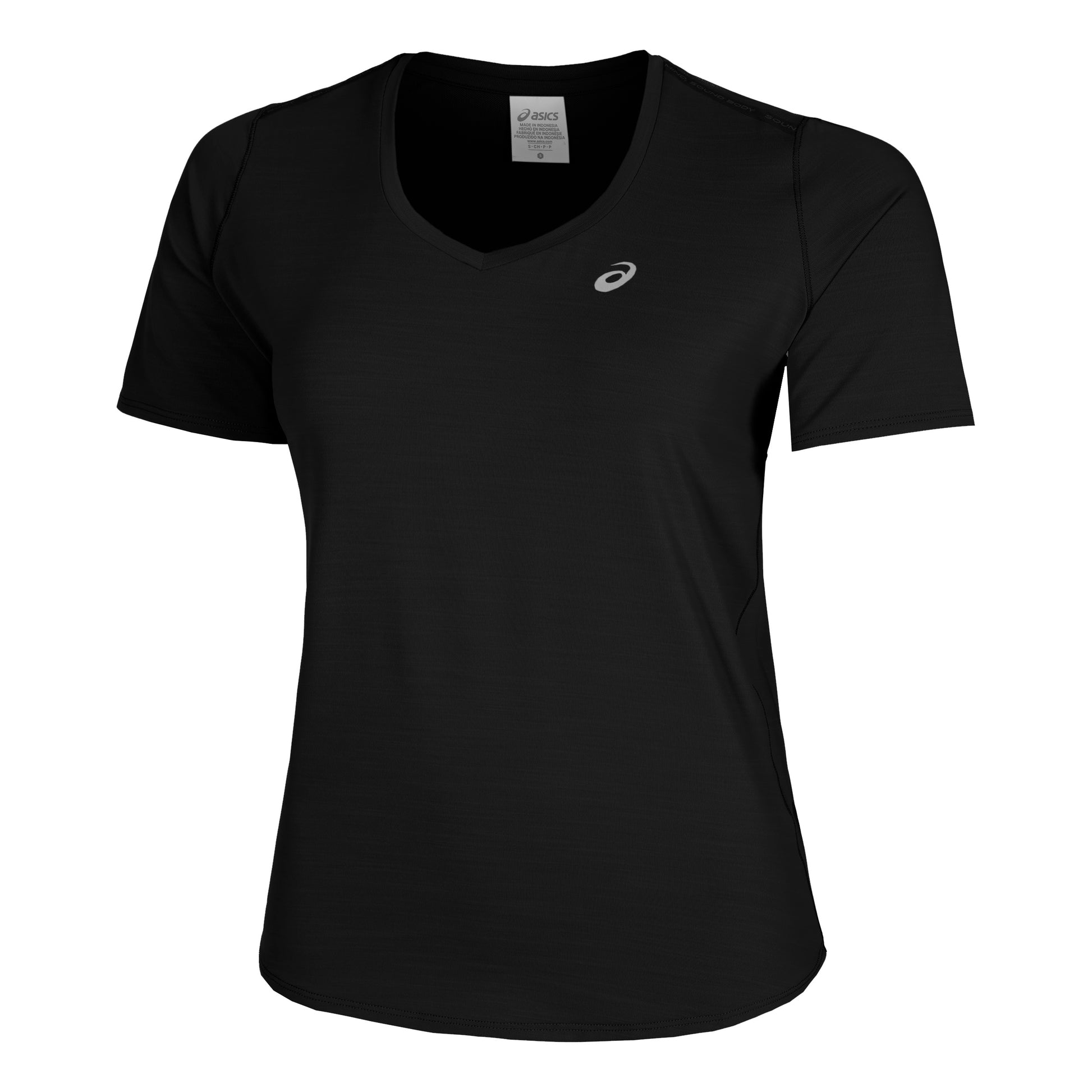 ASICS Road V-Neck Hardloopshirt Dames-Zwart
