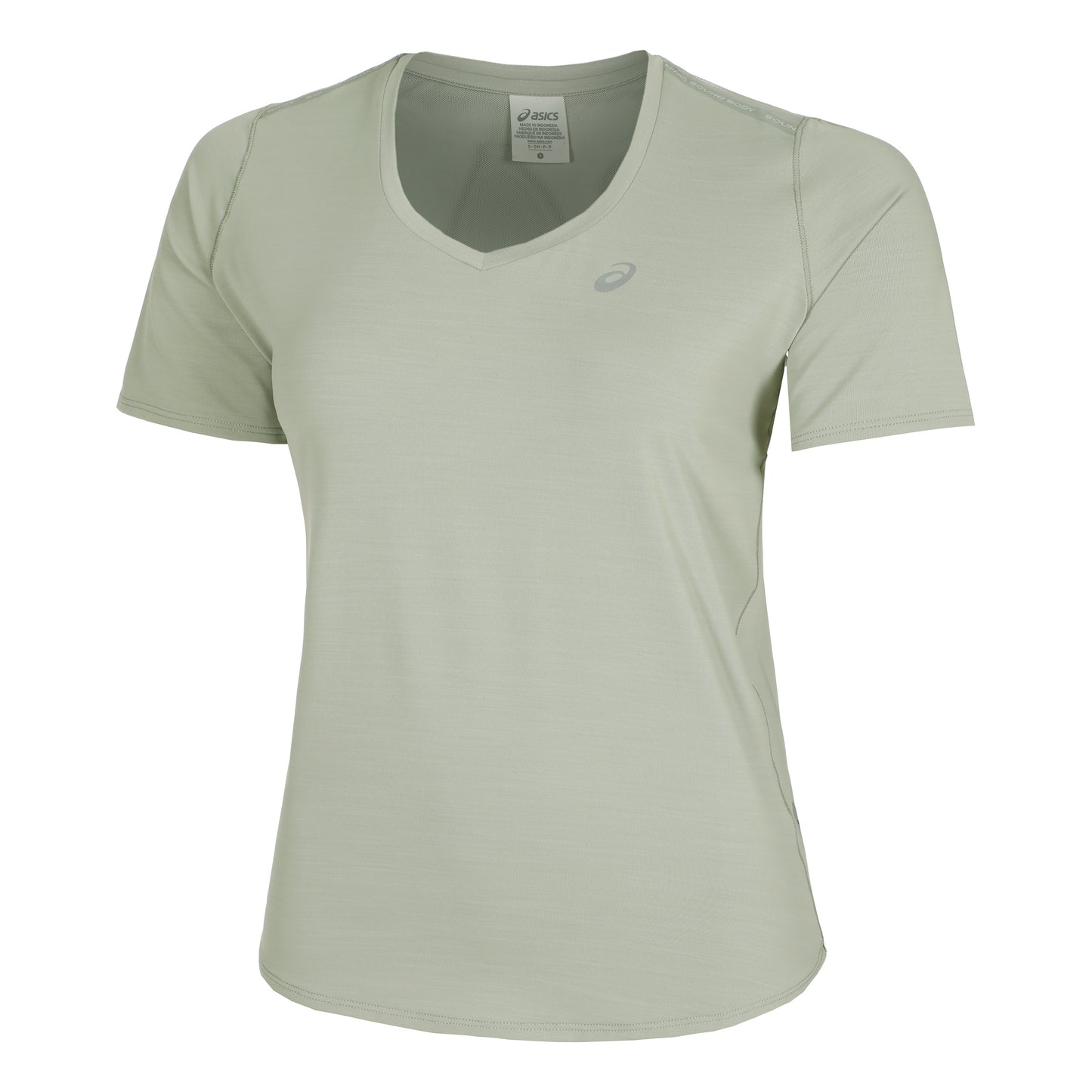 ASICS Road V-Neck Hardloopshirt Dames - olijf,