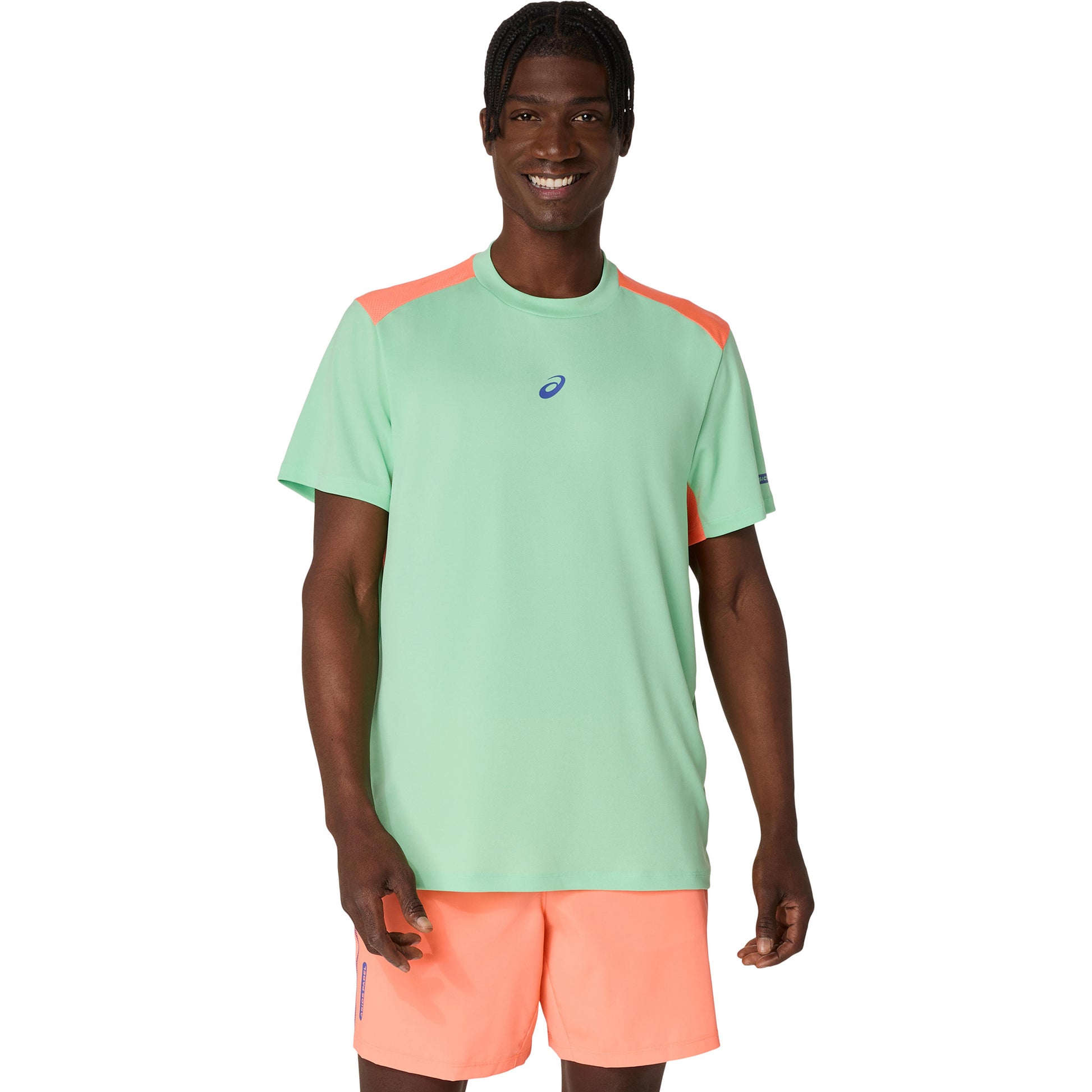 ASICS Court T-shirt Heren-Groen,Koraal