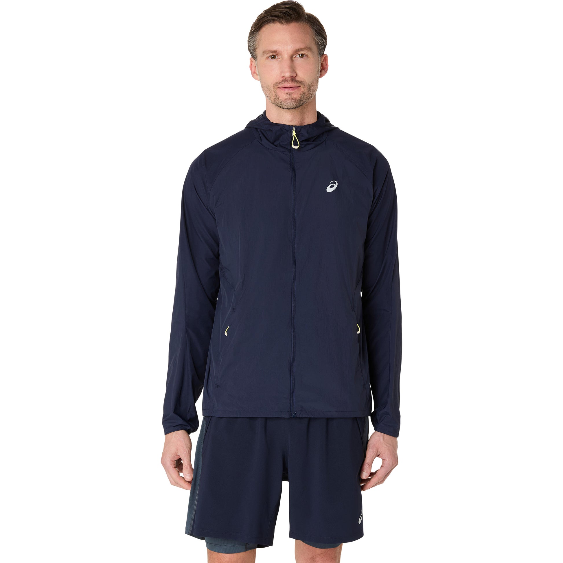 ASICS Road Packable Jacket Hardloopjas Heren - blauw