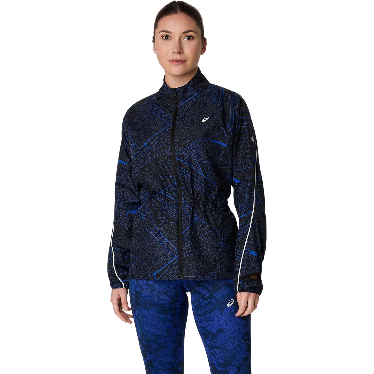 ASICS Road Lite-Show Packable Hardloopjas Dames-Zwart,Donkerblauw