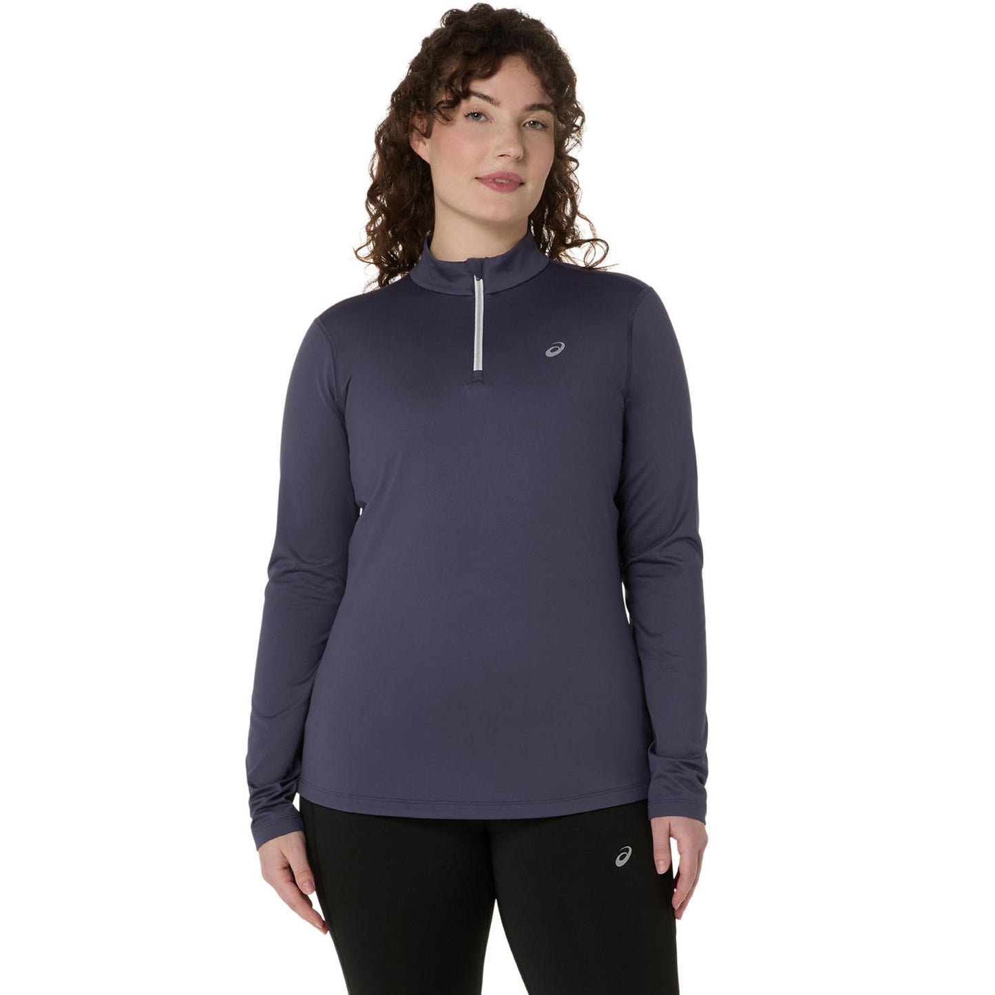 ASICS Core Winter 1/2 Zip Hardloopshirt Dames-Blaugrau