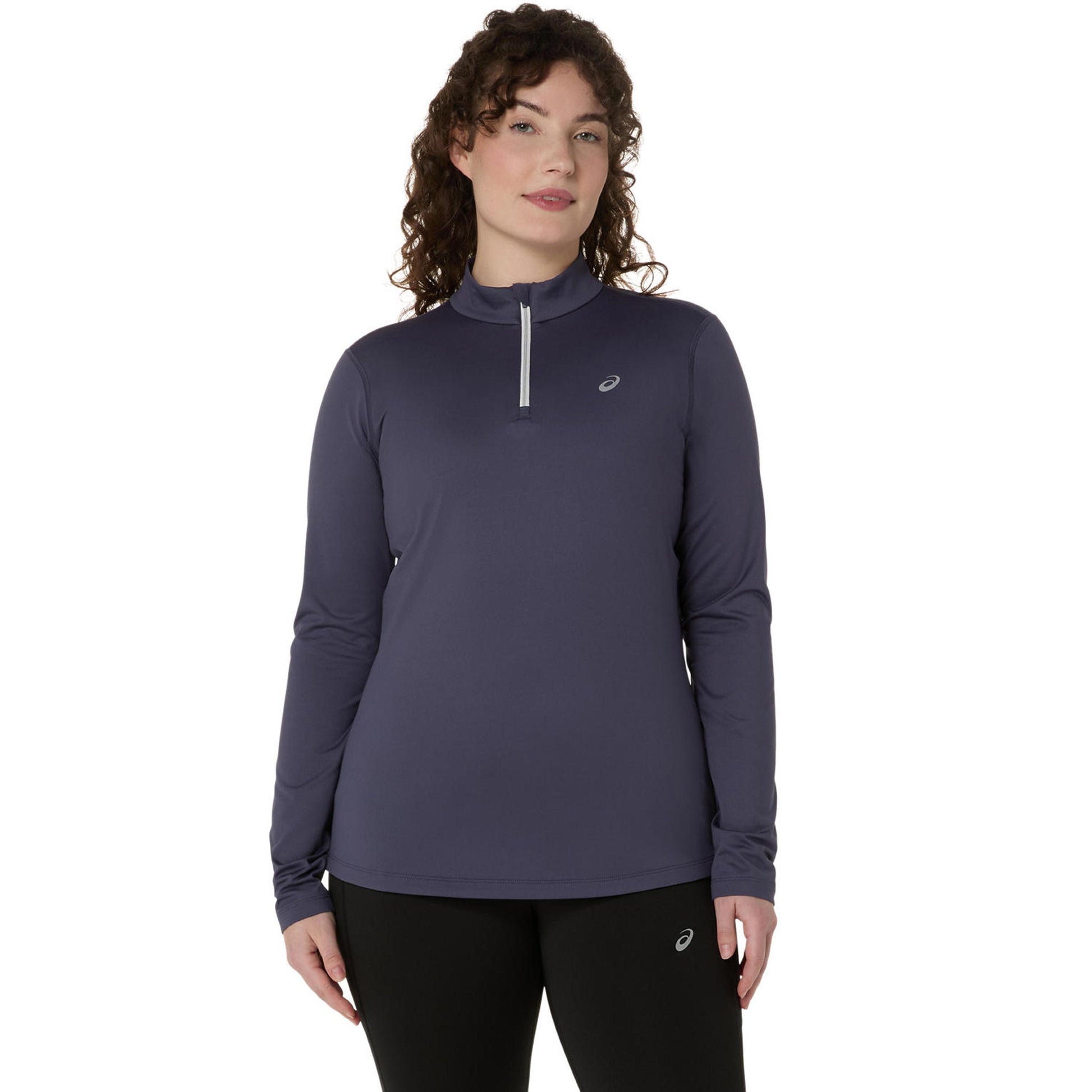ASICS Core Winter 1/2 Zip Hardloopshirt Dames-Blaugrau