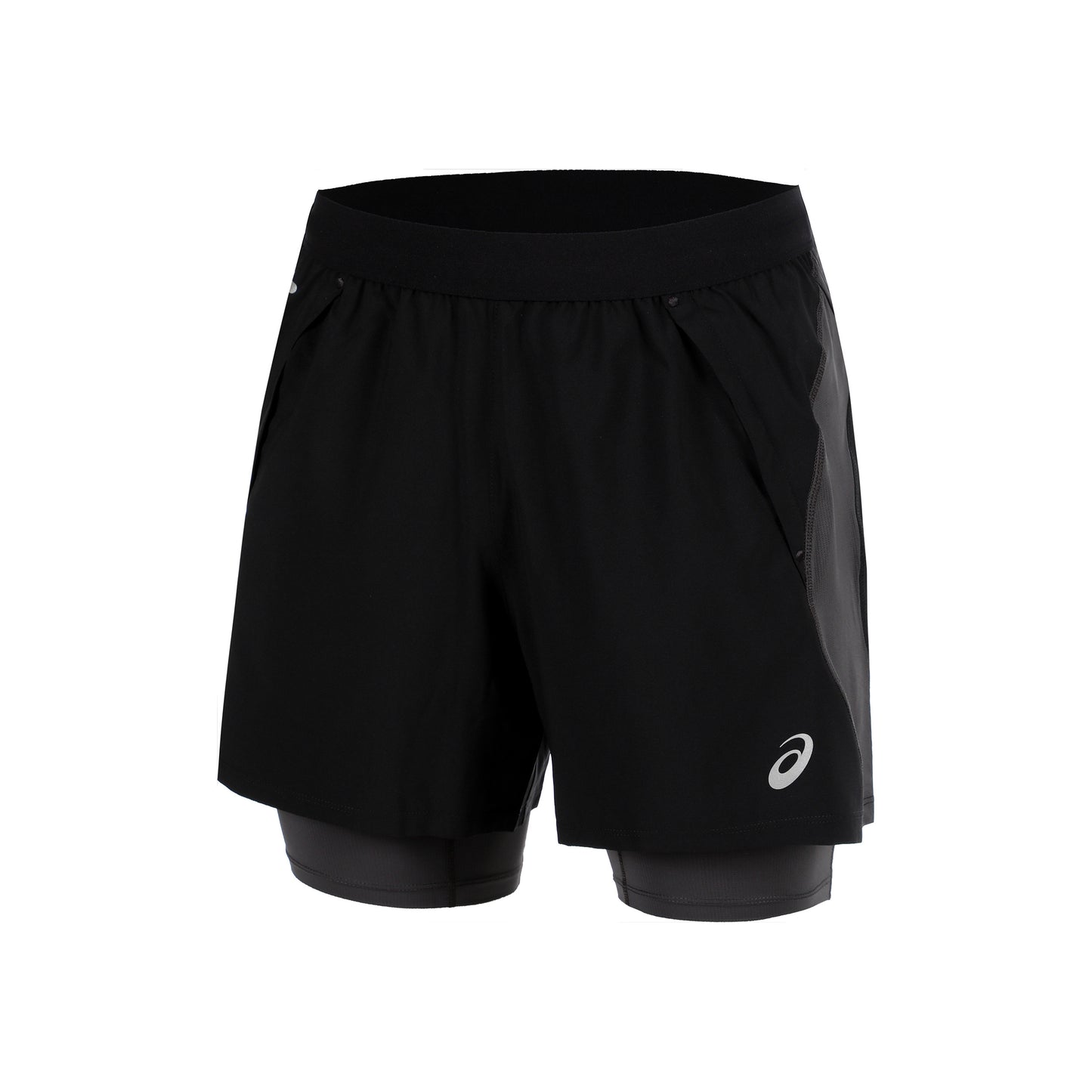 ASICS Road 2in1 5in Hardloopshorts Heren-zwart, donkergrijs
