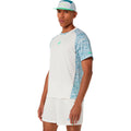 Court T-shirt Heren - crème, blauw-grijs