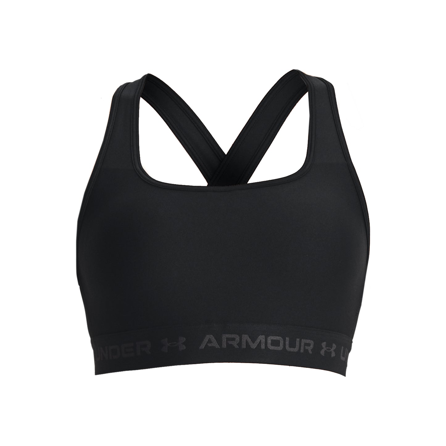 Under Armour Crossback Mid Sport-bh Dames-Zwart,Grijs