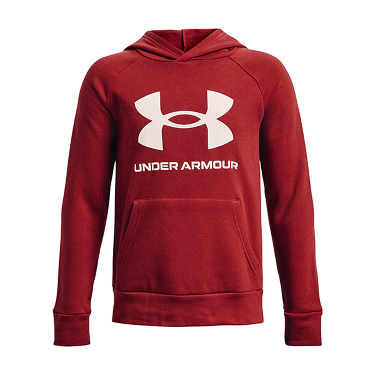 Under Armour Fleece Sweater met capuchon Jongens - rood, grijs