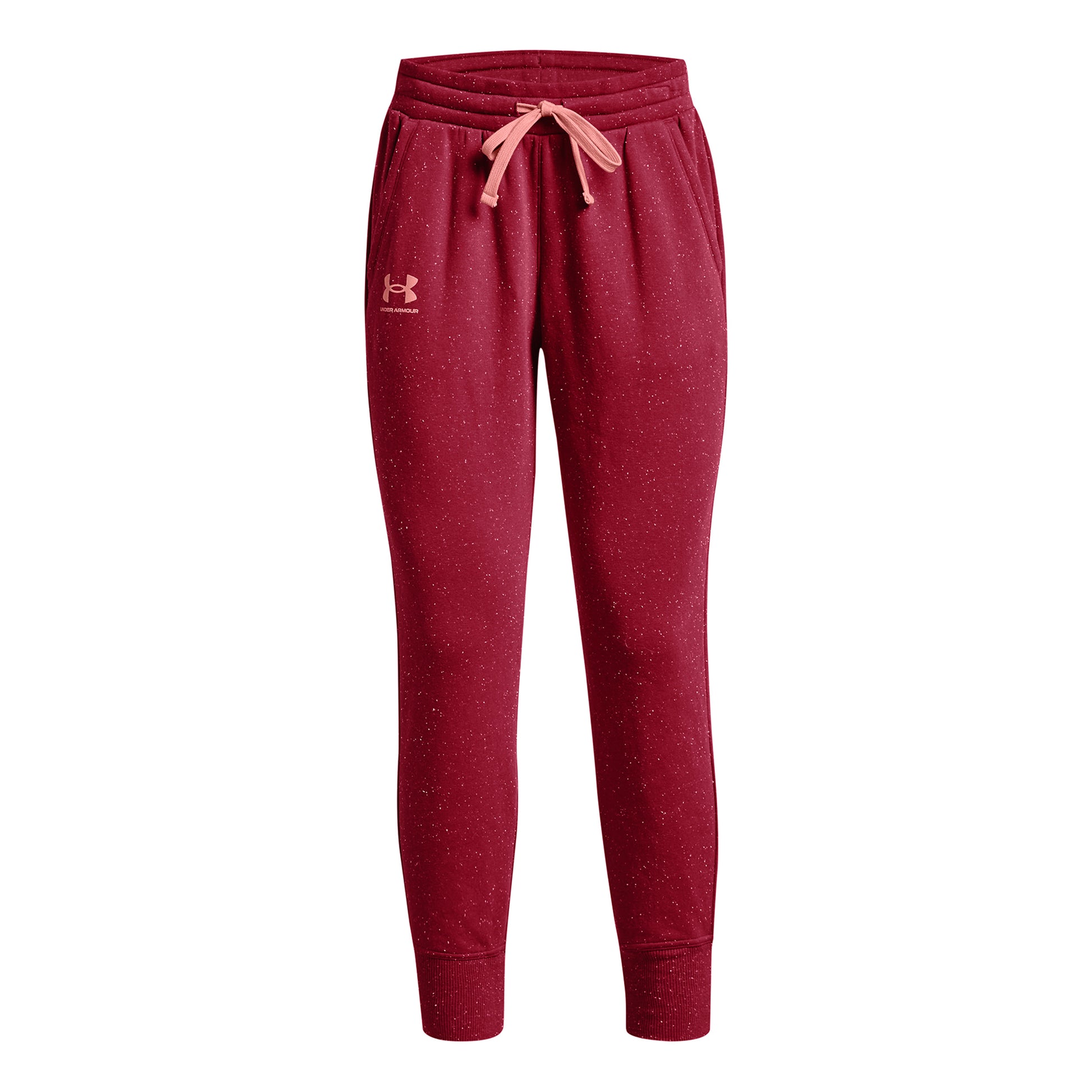 Under Armour Fleece Trainingsbroek Dames - donkerrood,