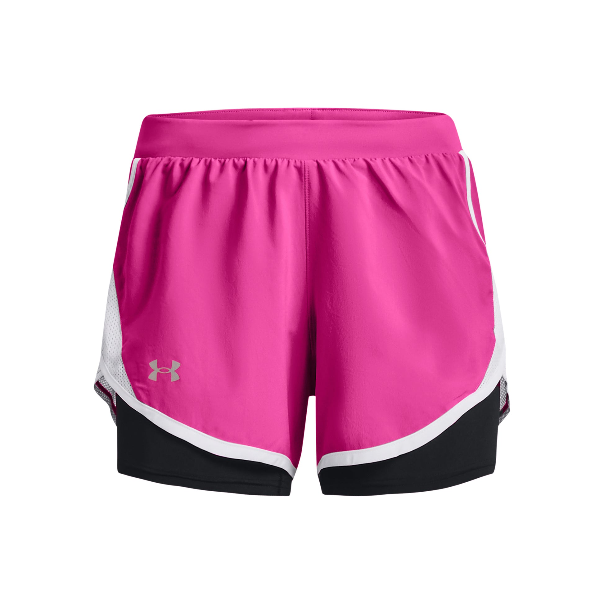 Under Armour Fly By 2.0 2in1 Shorts Dames-Pink,Wit