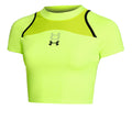Run Anywhere Crop Hardloopshirt Dames-Groen,Zwart