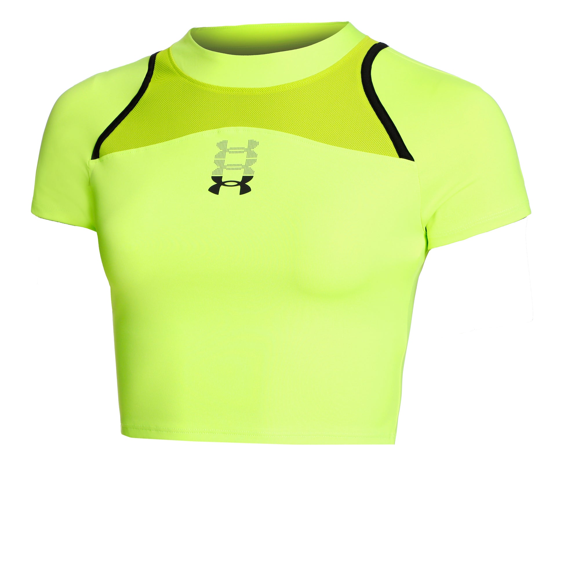 Under Armour Run Anywhere Crop Hardloopshirt Dames-Groen,Zwart
