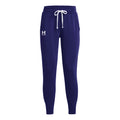 Fleece Trainingsbroek Dames - donkerblauw, wit