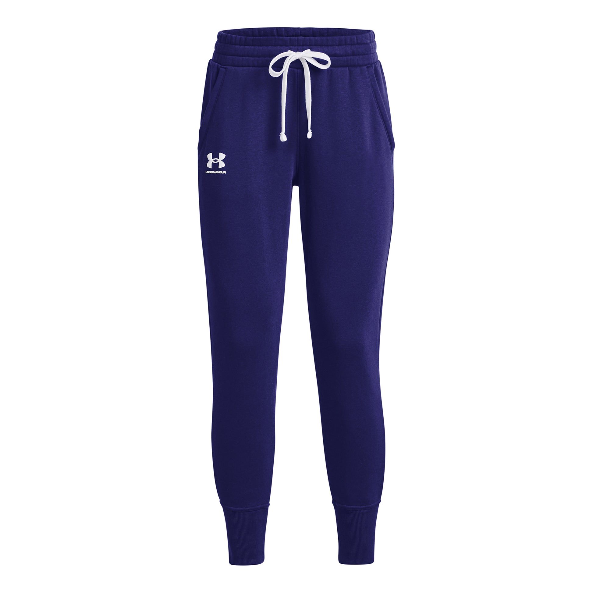 Under Armour Fleece Trainingsbroek Dames - donkerblauw, wit