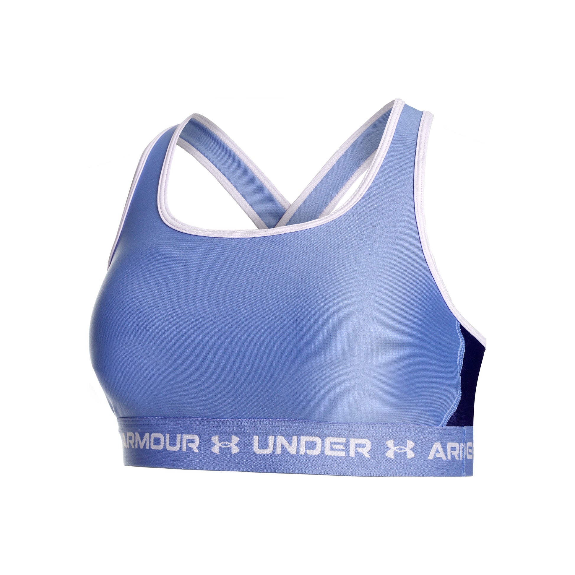 Under Armour Crossback Mid Sport-bh Dames - blauw, paars