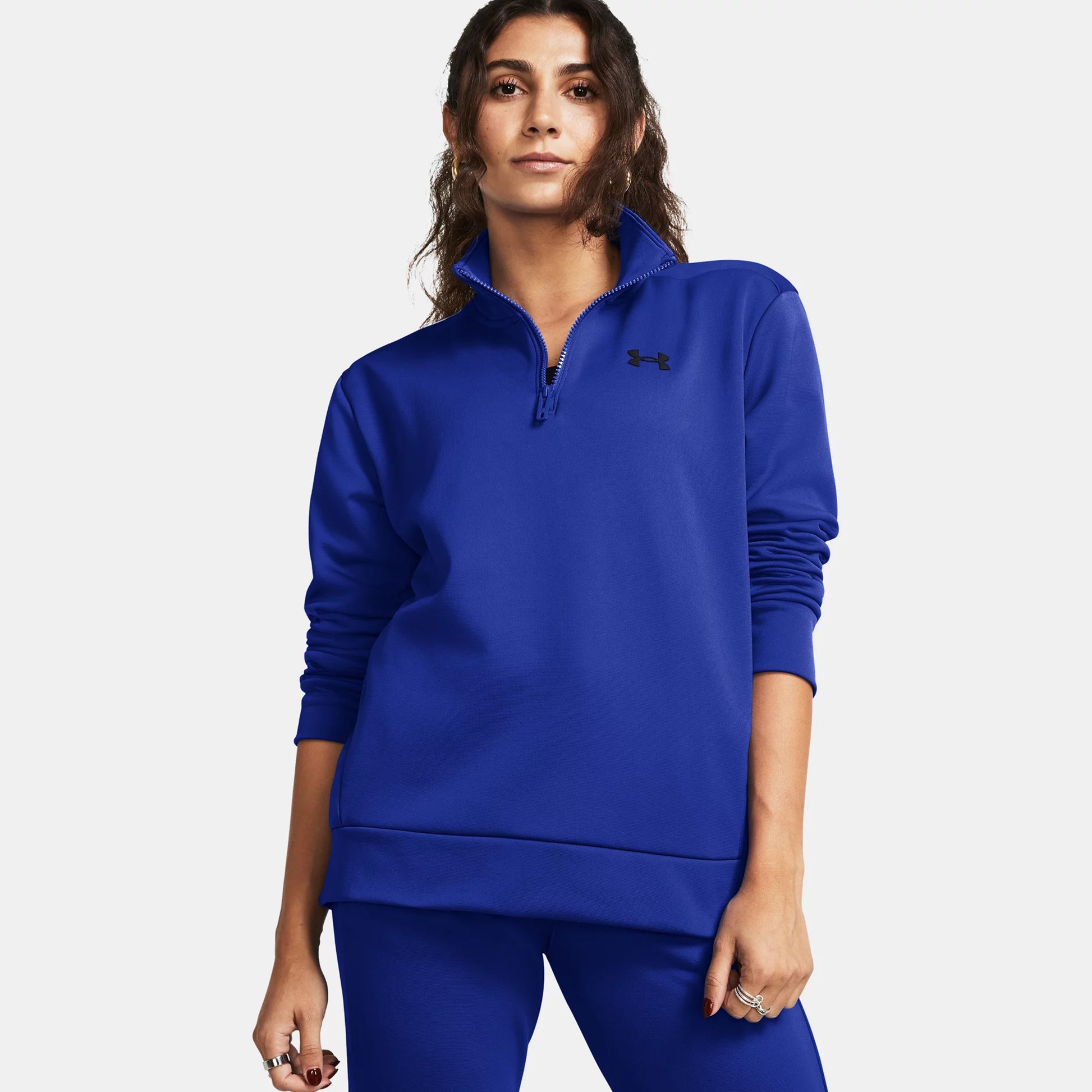 Under Armour 1/4 Zip Longsleeve Dames - donkerblauw,