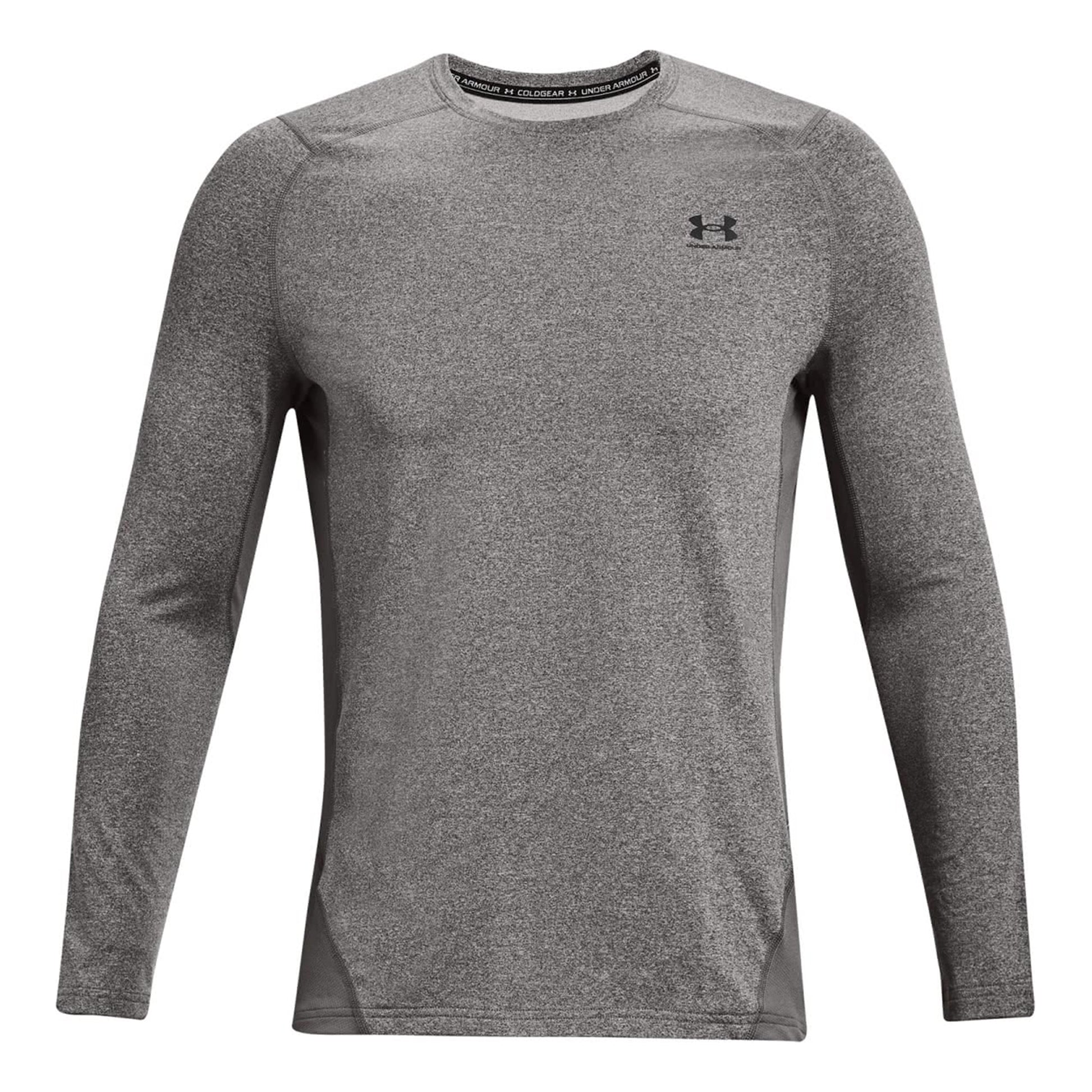 Under Armour Coldgear Fitted Crew Longsleeve Heren - donkergrijs,