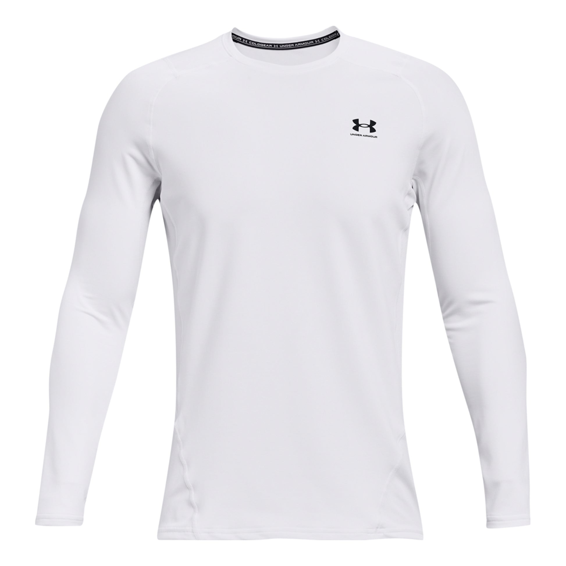 Under Armour Coldgear Fitted Crew Longsleeve Heren - wit,
