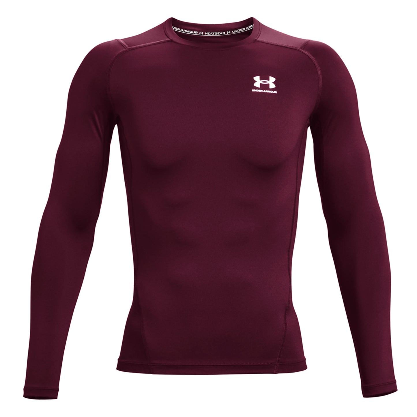 Under Armour Heatgear Comp Longsleeve Heren - donkerrood,