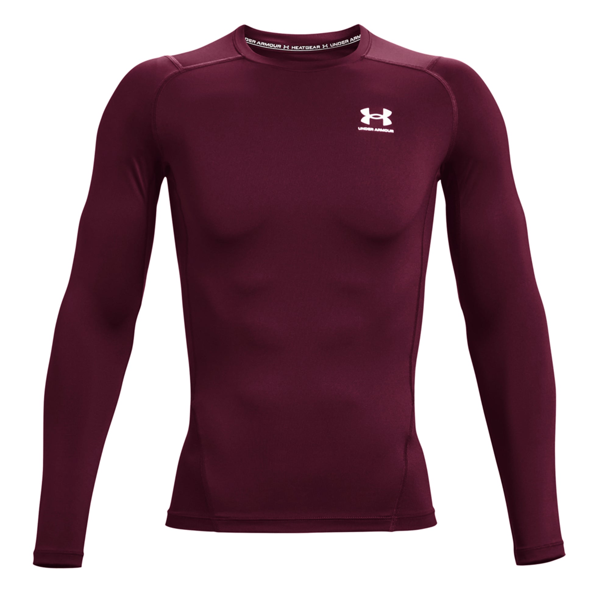 Under Armour Heatgear Comp Longsleeve Heren - donkerrood,