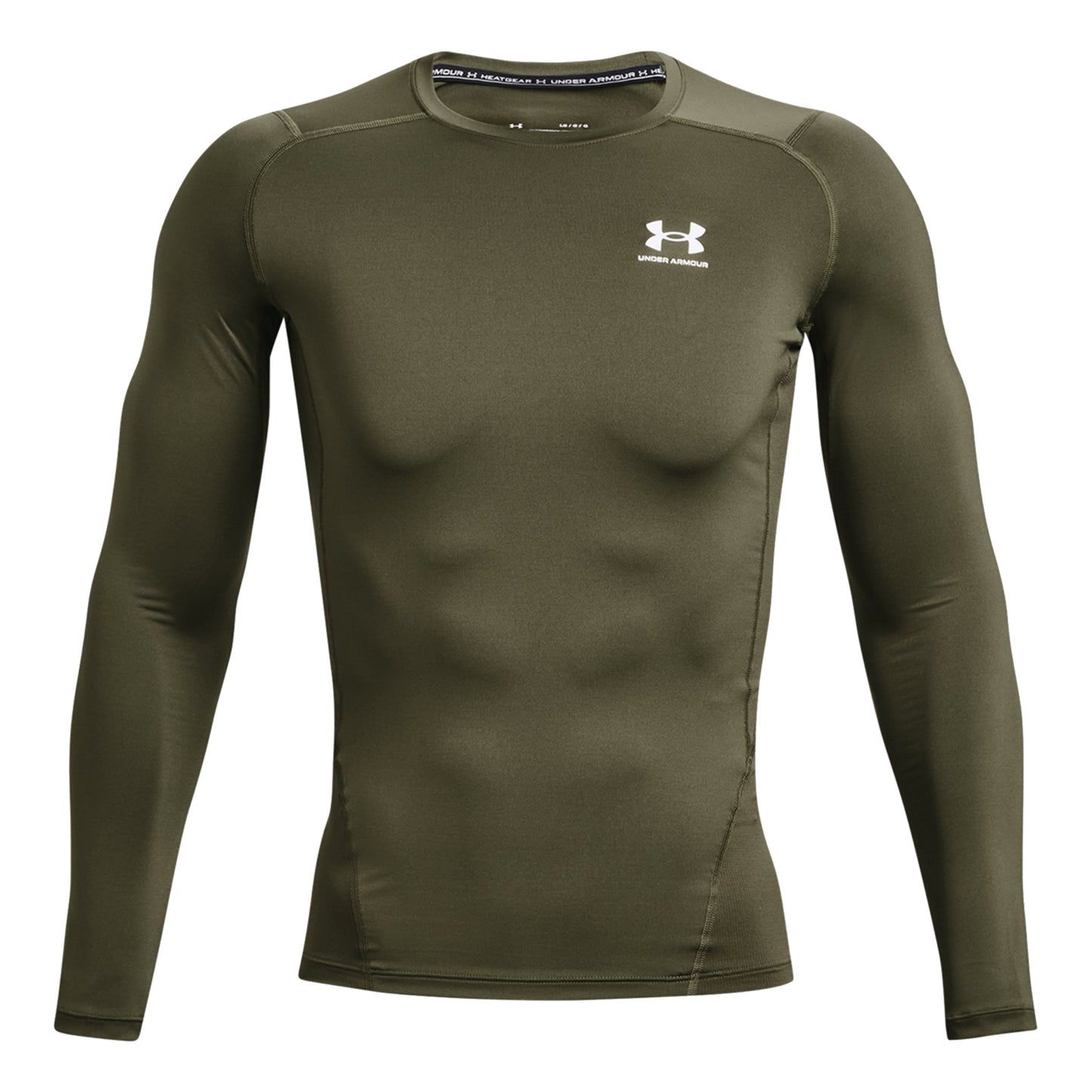 Under Armour Heatgear Comp Longsleeve Heren - olijf,
