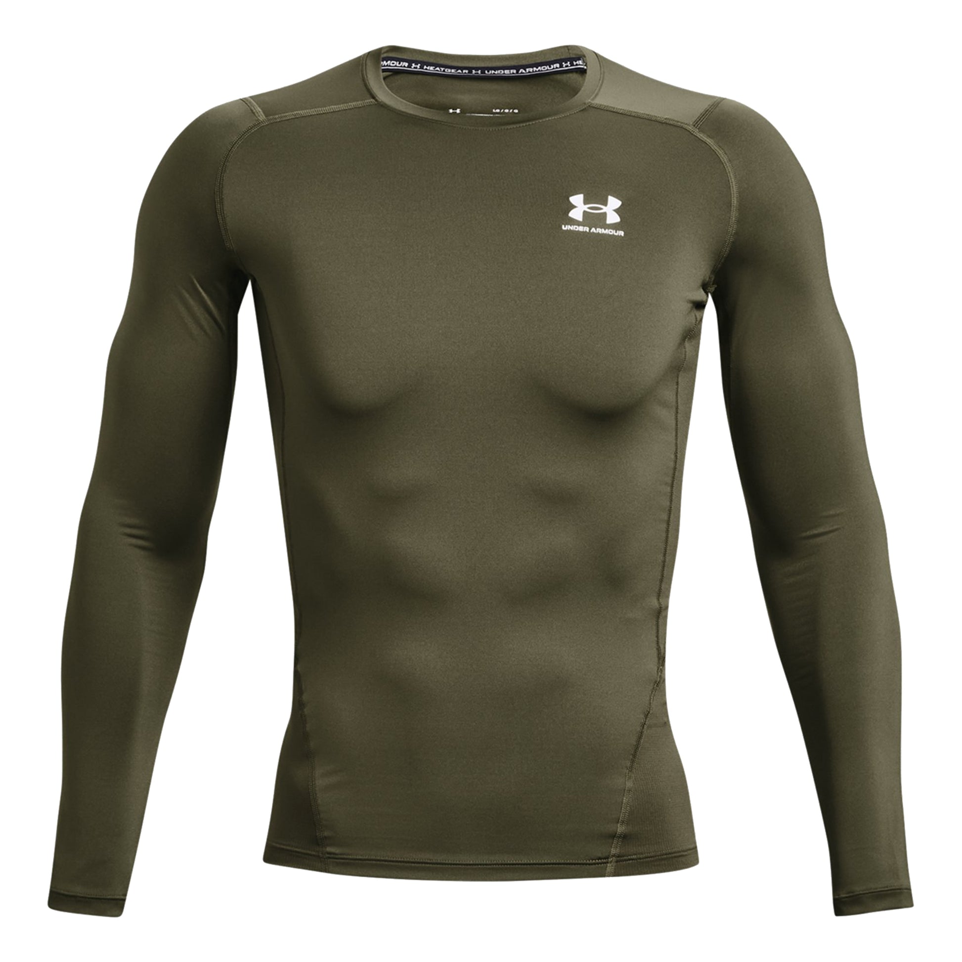 Under Armour Heatgear Comp Longsleeve Heren - olijf,