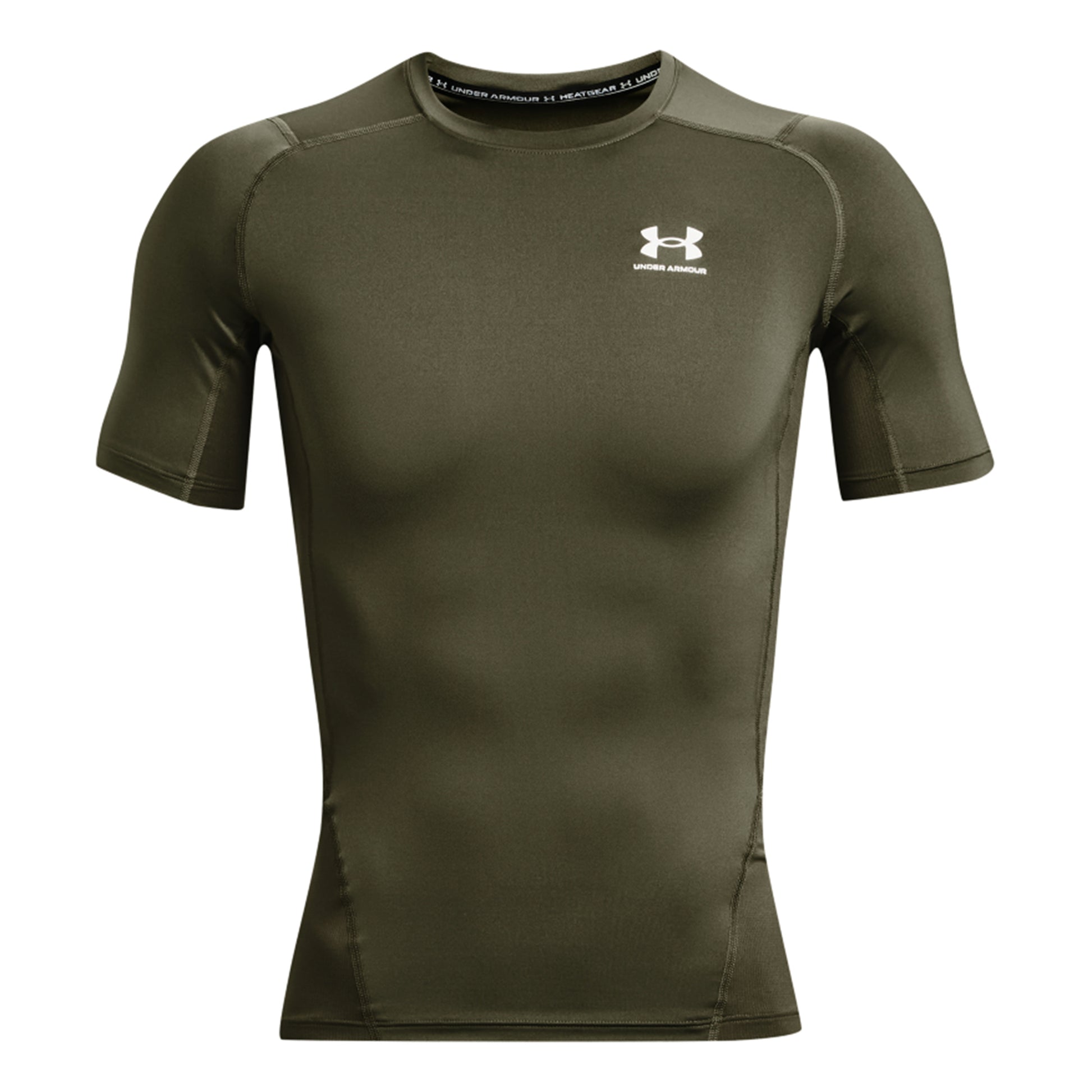 Under Armour Heatgear Comp T-shirt Heren - olijf,
