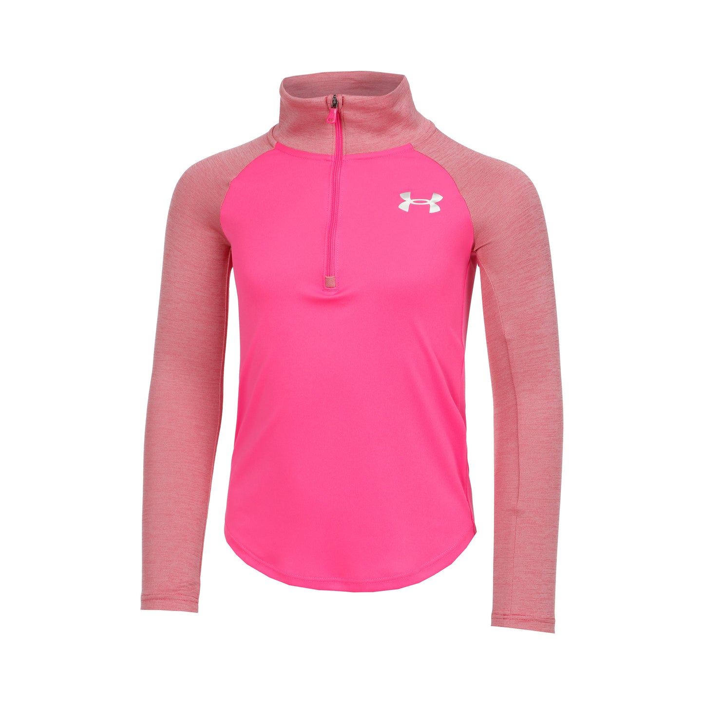Under Armour Tech Graphic Half-Zip Longsleeve Meisjes - pink, oud roze