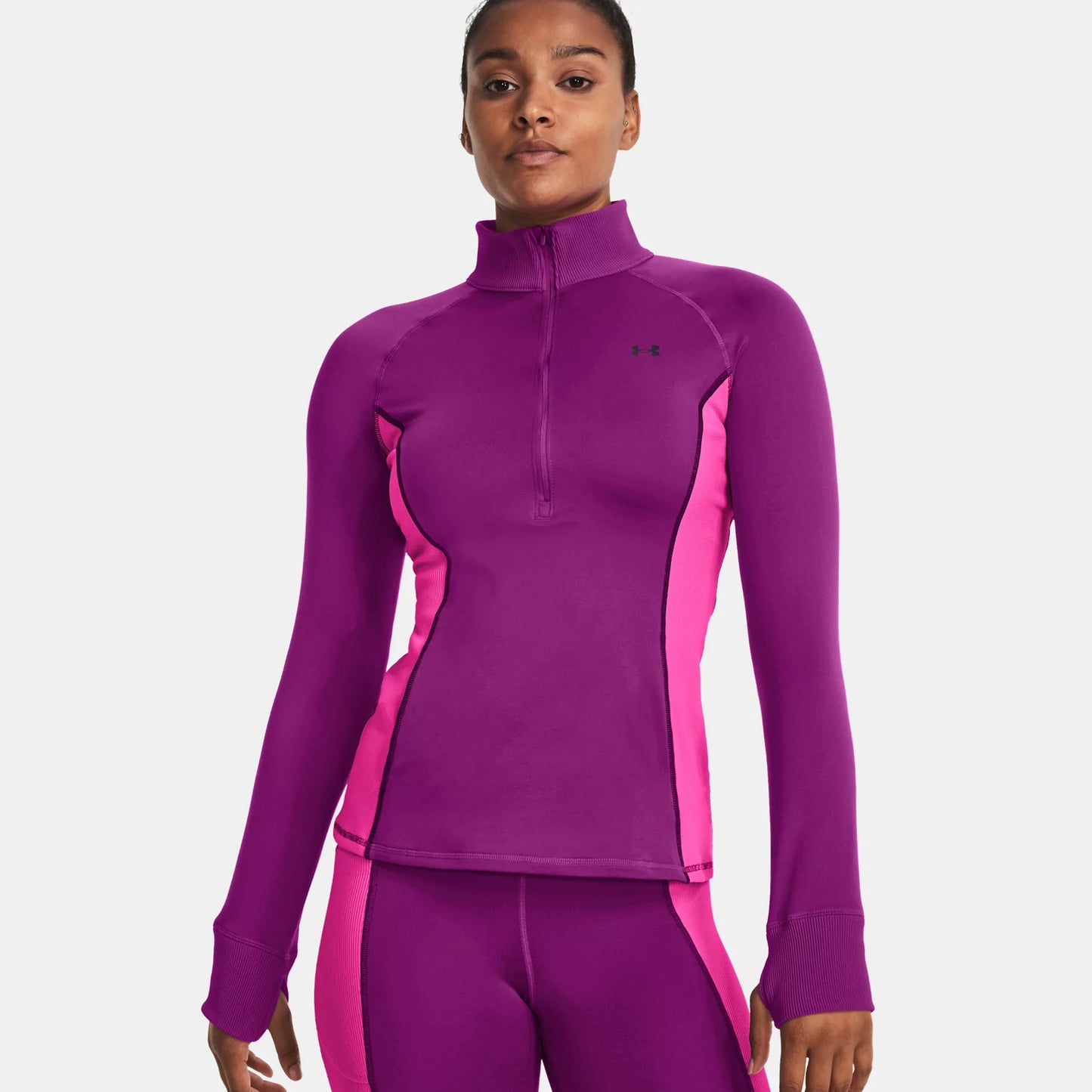 Under Armour CW Half-Zip Longsleeve Dames - paars, pink