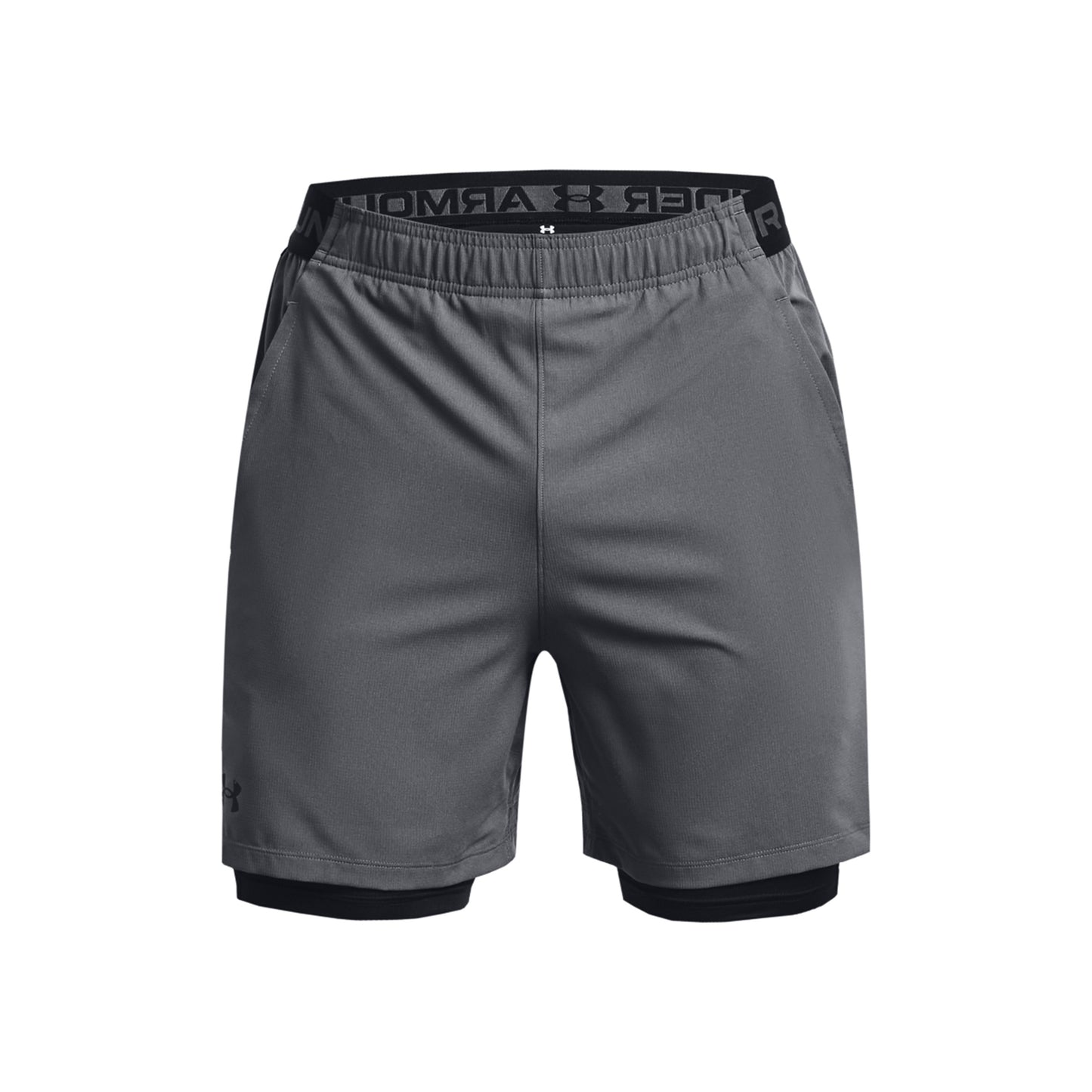 Under Armour Vanish Woven 2in1 Shorts Heren - donkergrijs, zwart