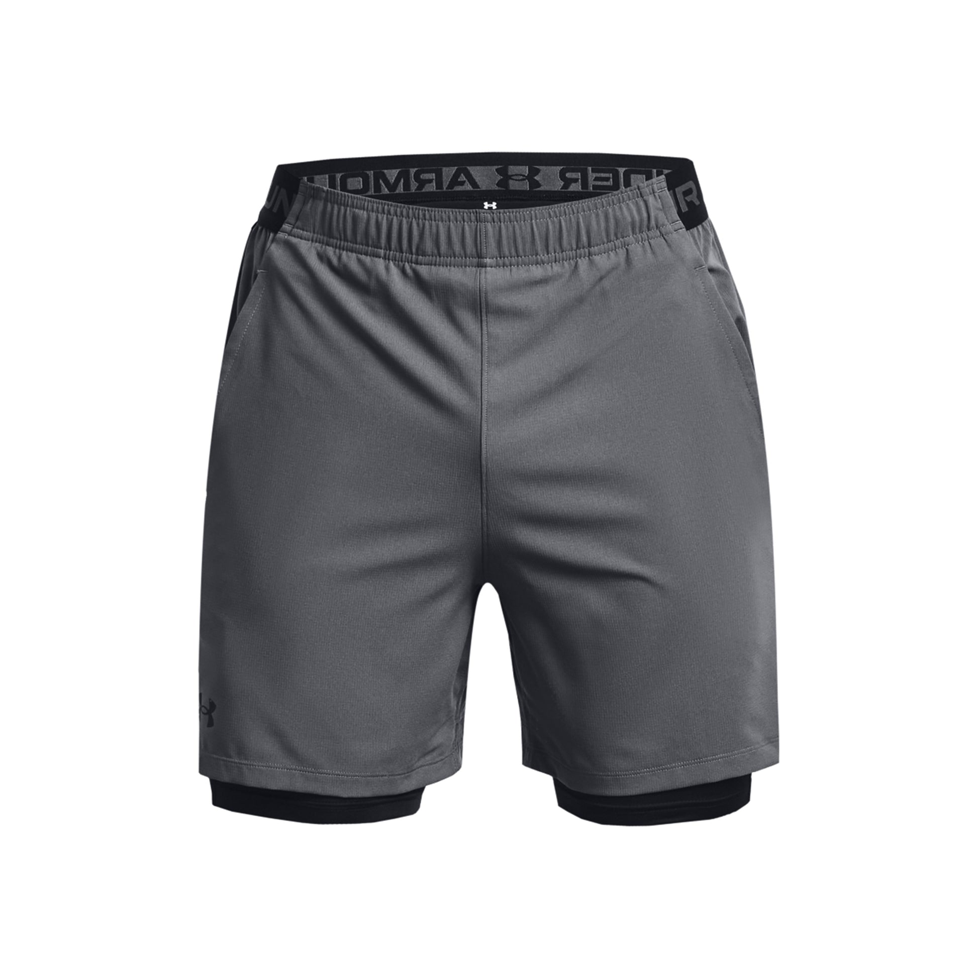 Under Armour Vanish Woven 2in1 Shorts Heren - donkergrijs, zwart