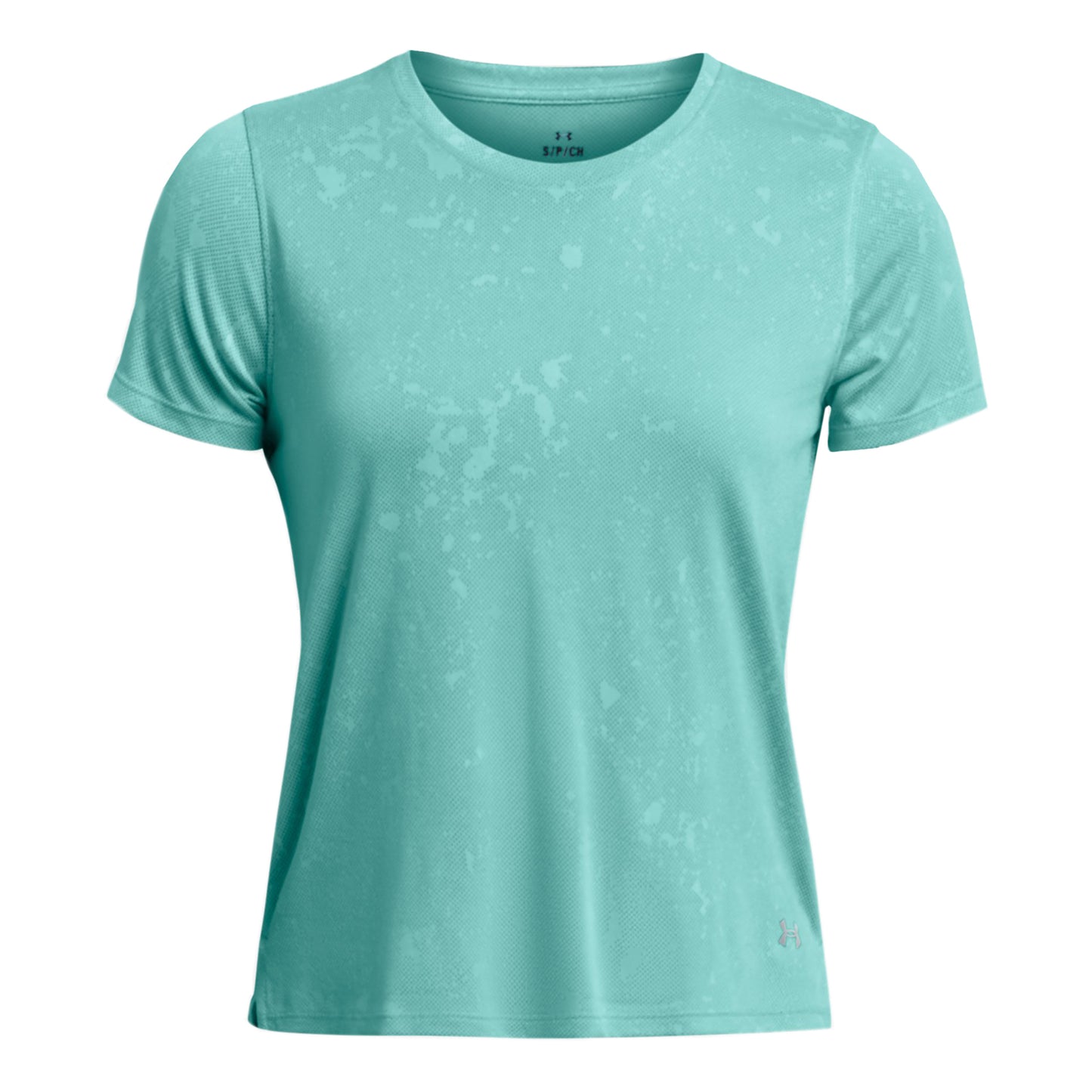 Under Armour Streaker Splatter SS Hardloopshirt Dames - turkoois,