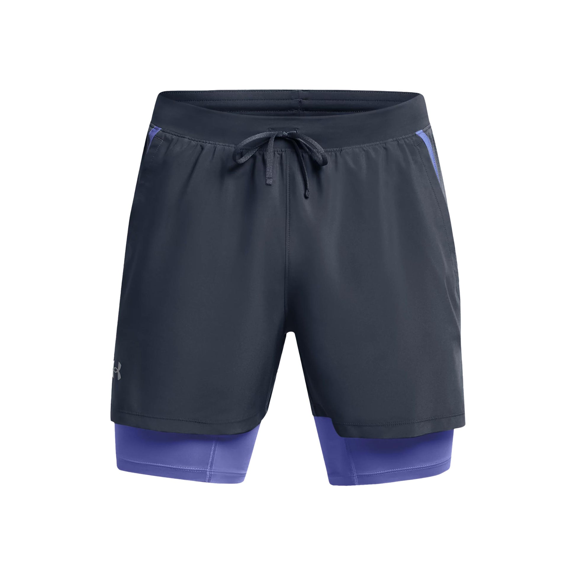 Under Armour Launch 2in1 5in Hardloopshorts Heren - grijs, paars
