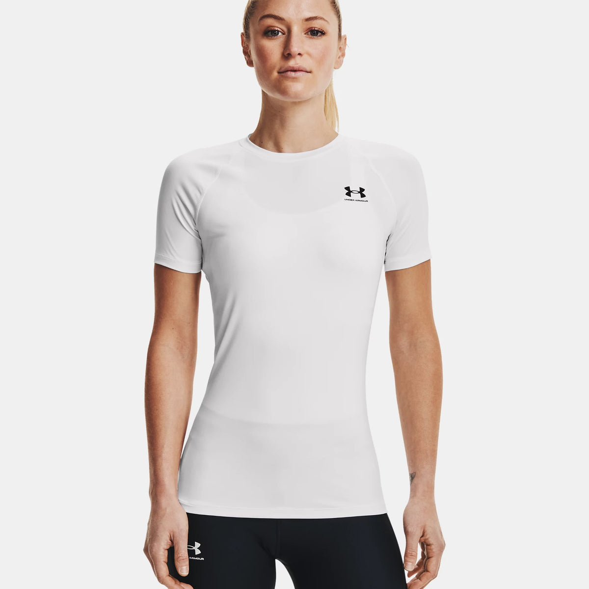 Under Armour Heatgear Authentics Comp T-shirt Dames-Wit