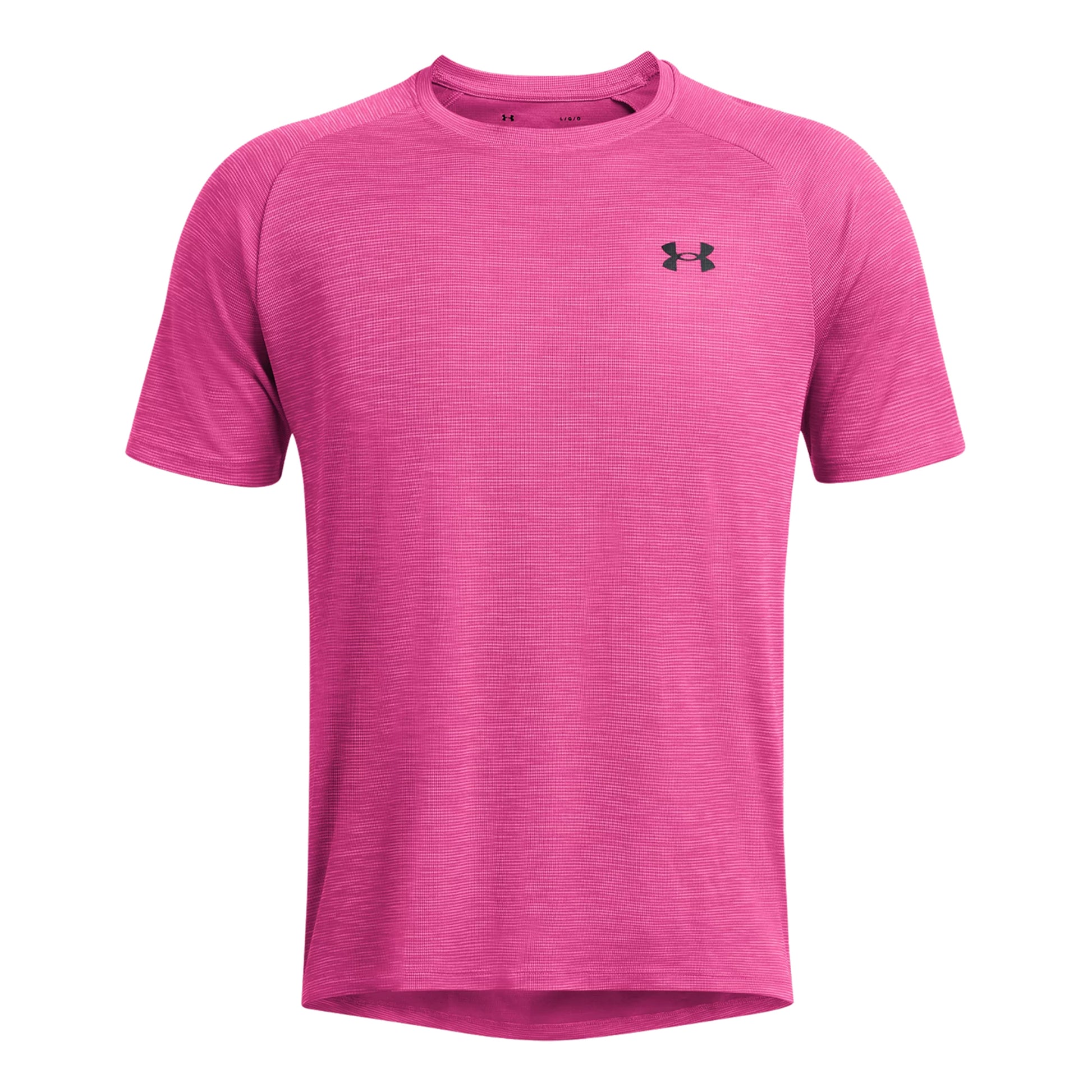 Under Armour Tech Textured T-shirt Heren - pink, zwart