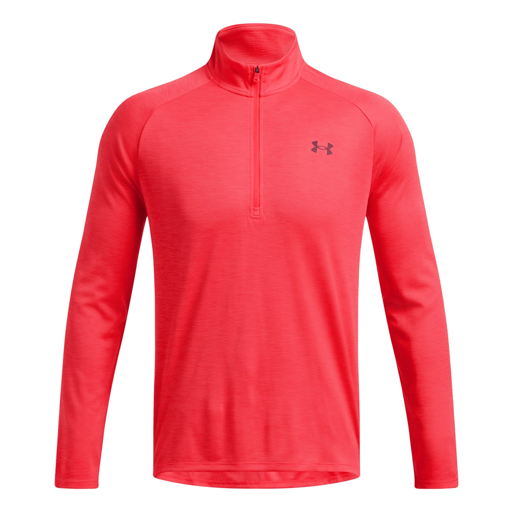 Under Armour Tech Textured Half-Zip Longsleeve Heren - rood,