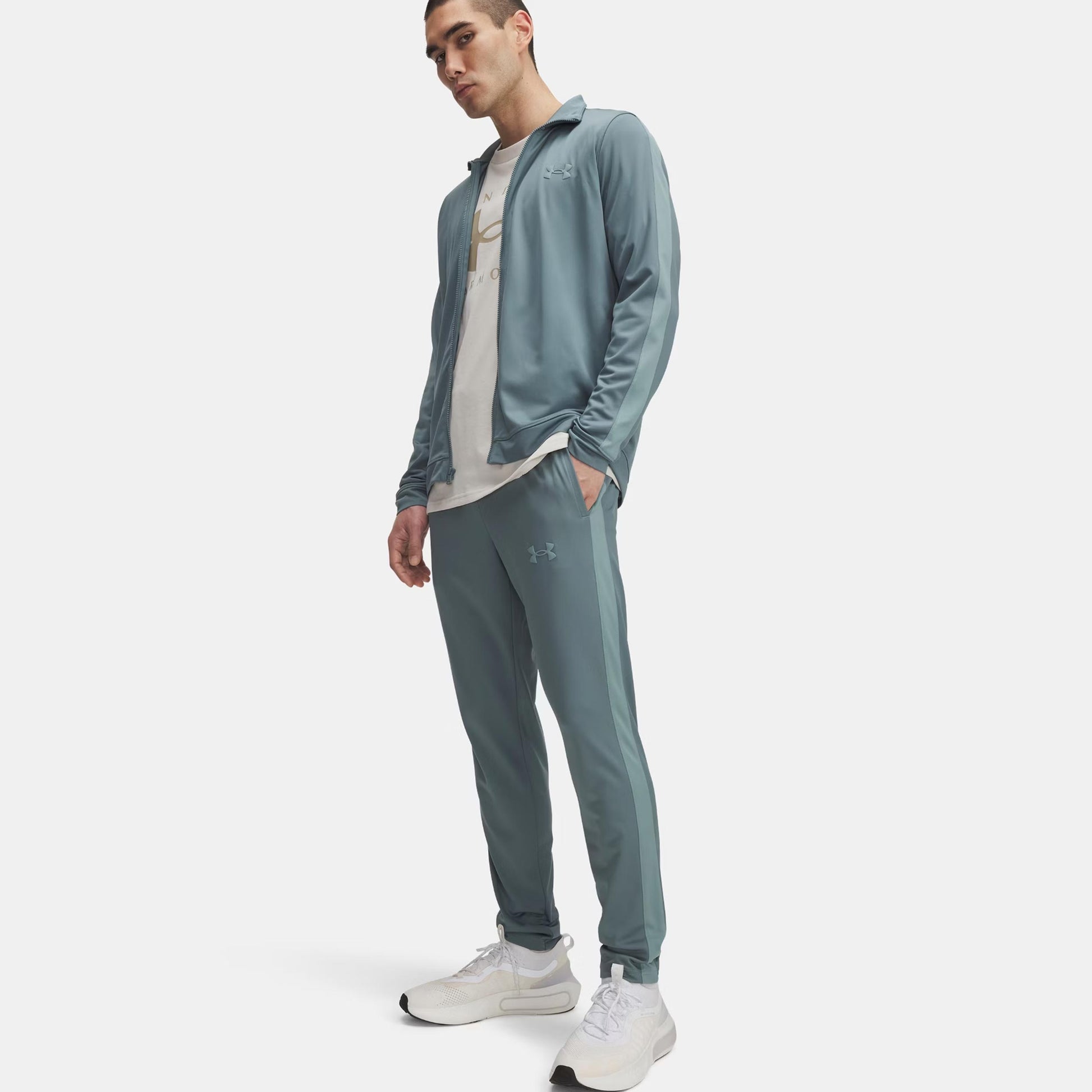 Under Armour Rival Knit Trainingspak Heren-Olijf