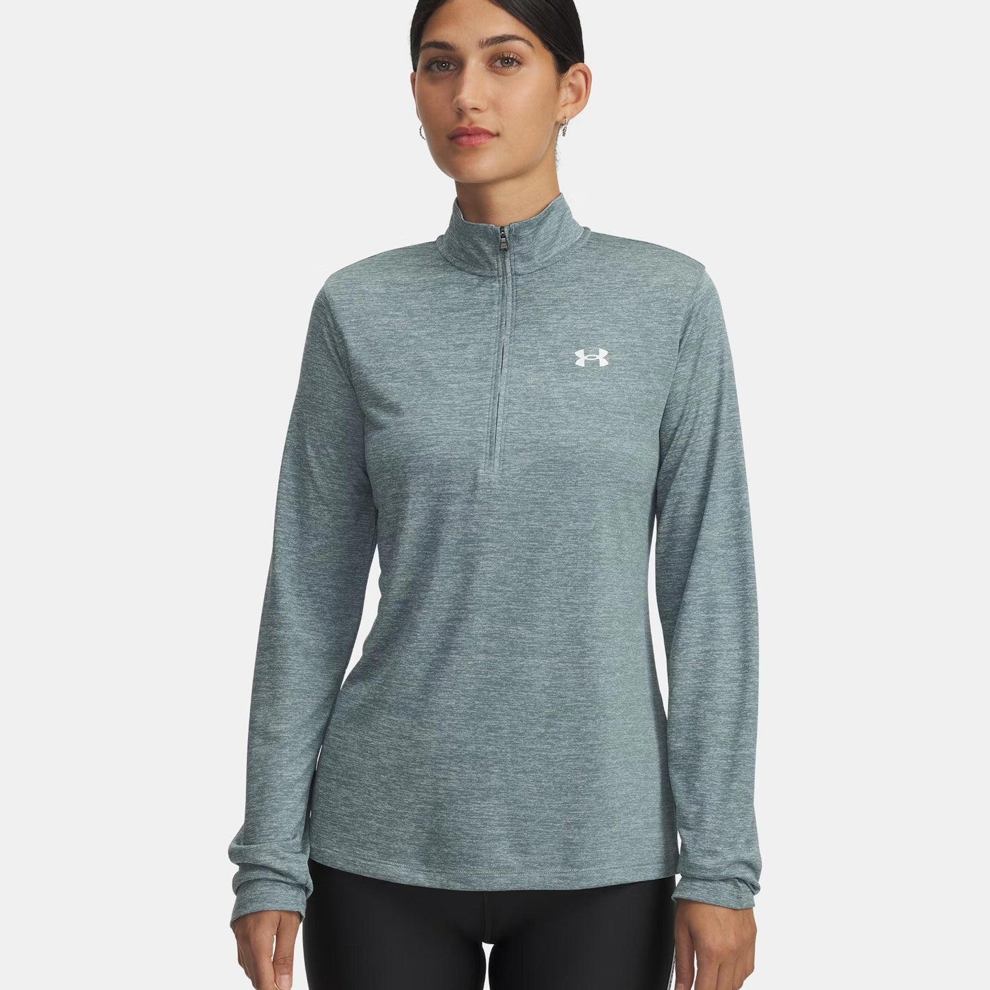 Under Armour Tech 1/2 Zip-Twist Longsleeve Dames-wit