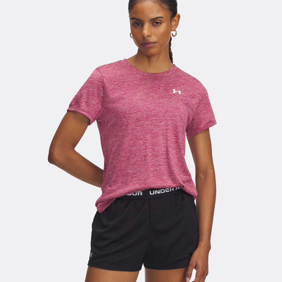 Under Armour Tech Twist T-shirt Dames-Berry,Wit